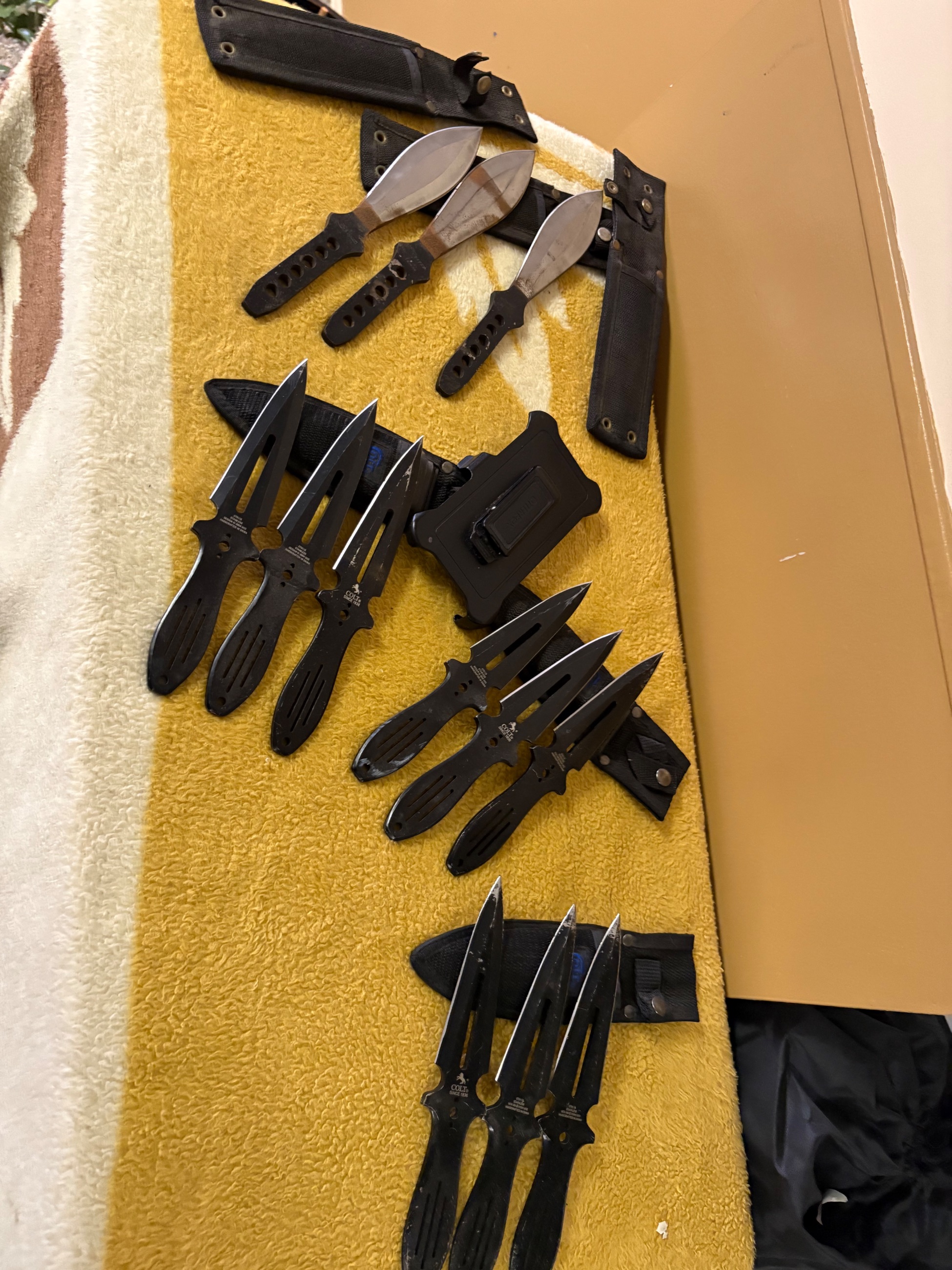 Photo of 12 throwing knives selling as set