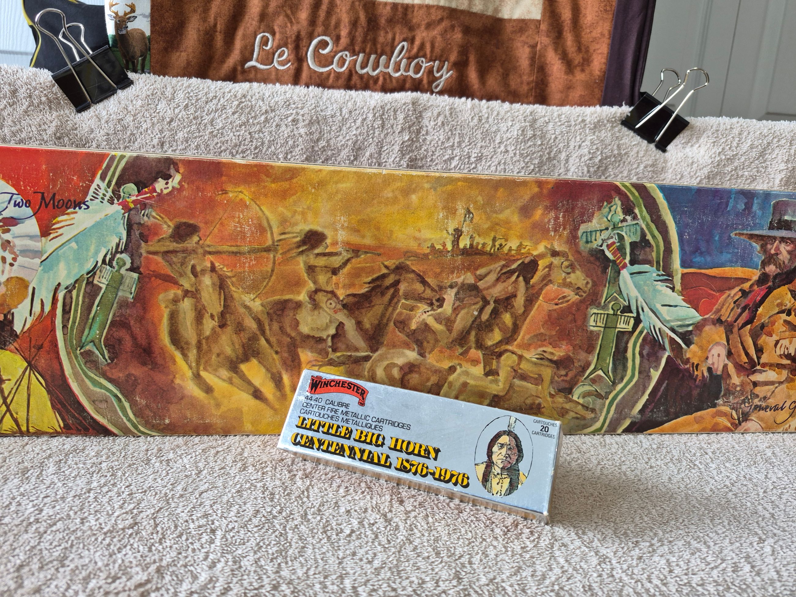 Photo of ***LITTLE BIG HORN WITH AMMO BOX***PRISTINE***WINCHESTER COMMEMORATIVE**LITTLE BIG HORN CENTENNIAL 1876/1976***