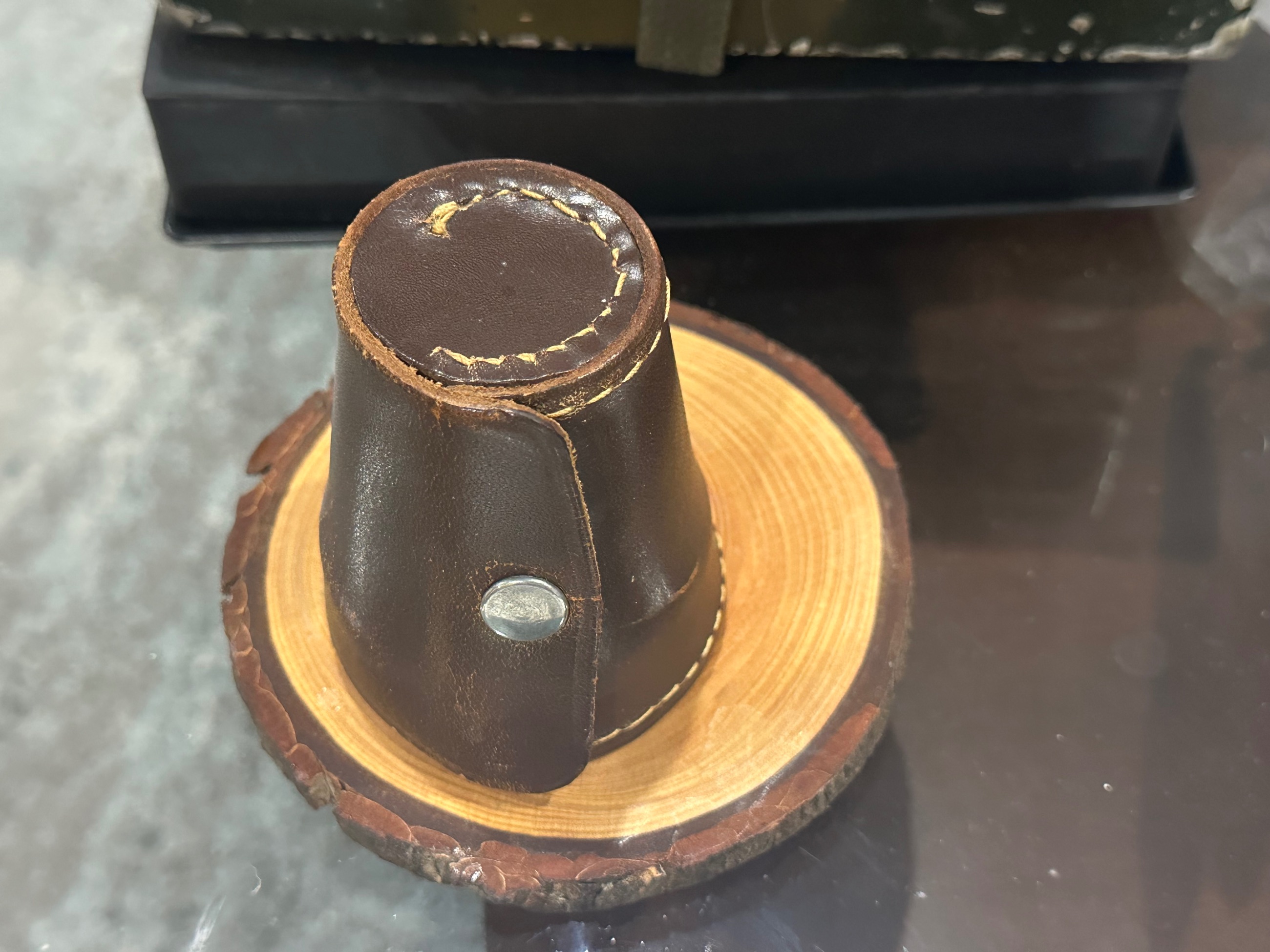 Photo of Silver and gold lined 4 cup whiskey, sipping set