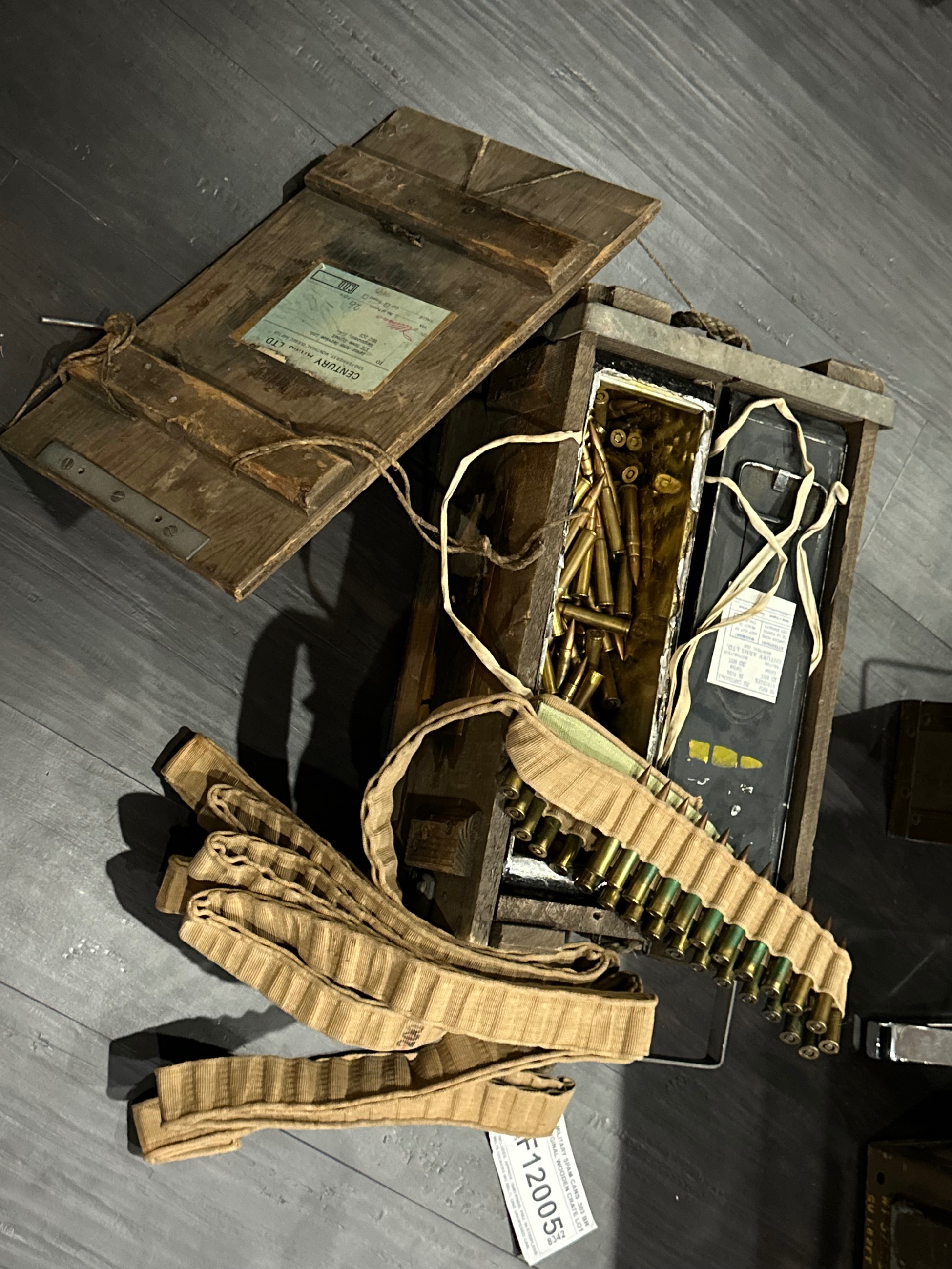 Photo of BRITISH MILITARY SPAM CANS .303 BR MK8 IN ORIGINAL WOODEN CRATE LOT