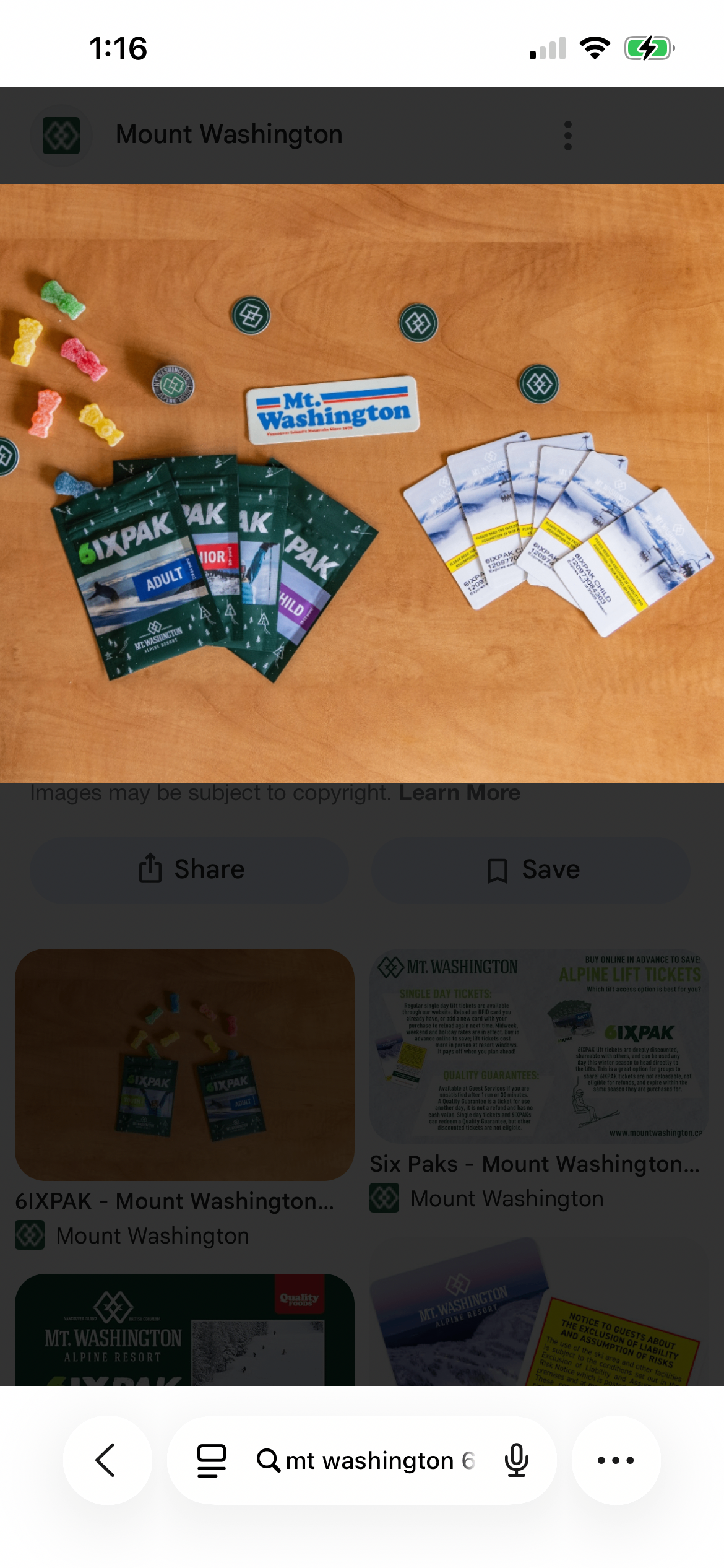 Photo of MT Washington adult lift passes x 6