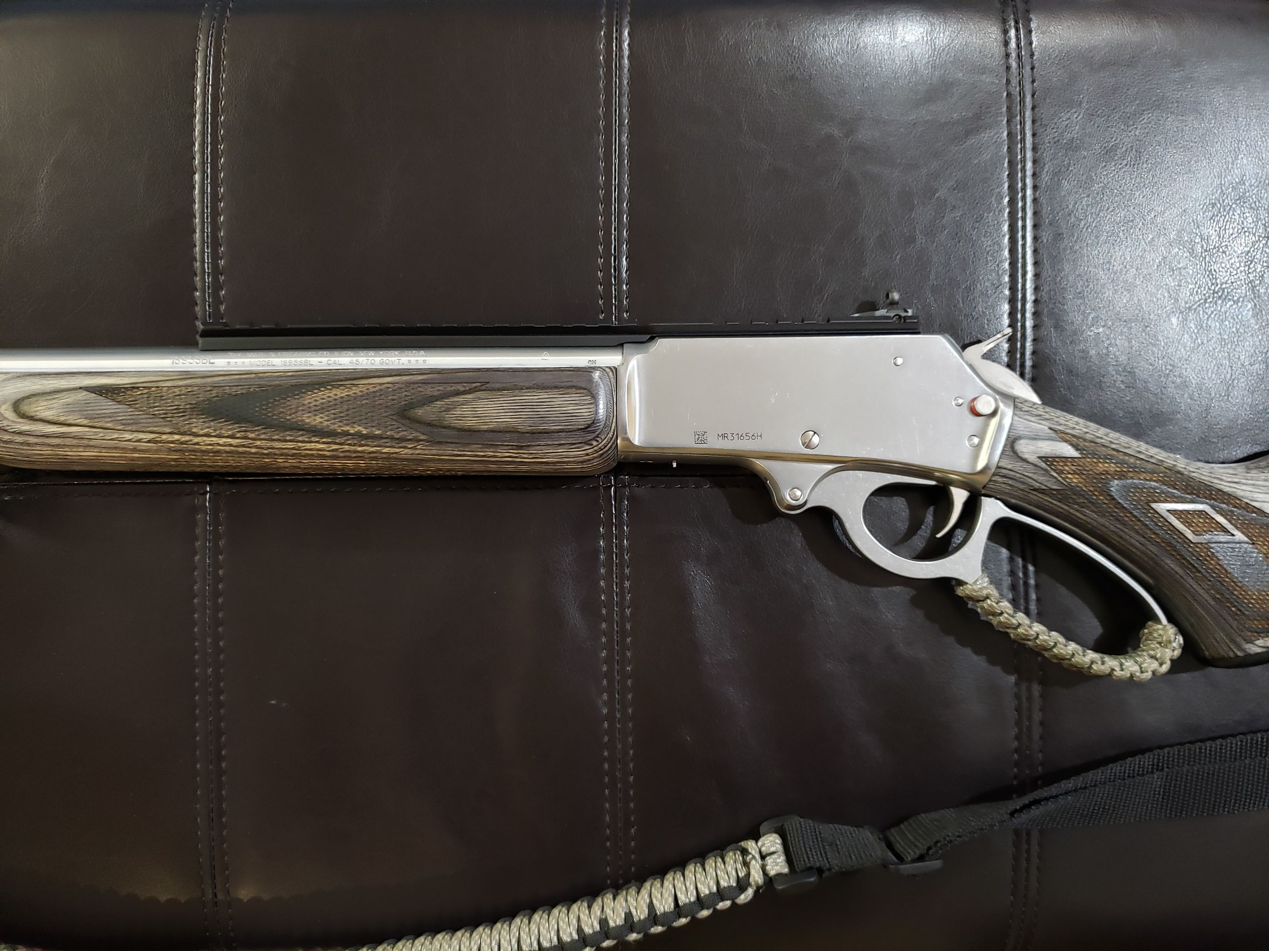 Photo of Marlin 1895 SBL (Stainless/Laminate) .45-70 Govt. Lever-Action Rifle (w/ Sling)