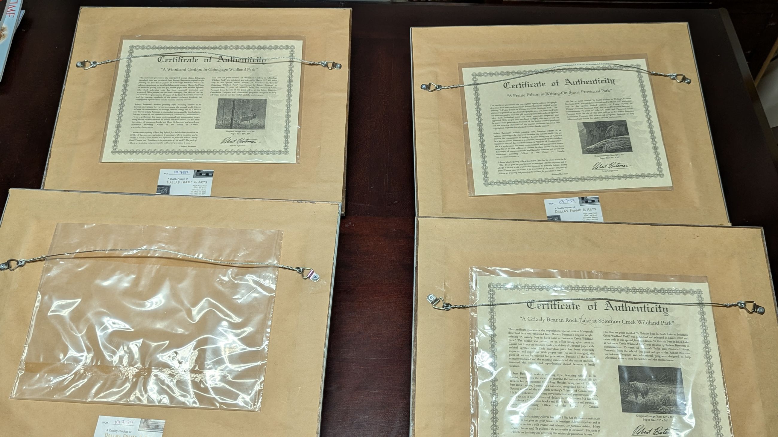 Photo of Batemans' 75 Years of Alberta Parks 4 Lithograph Set