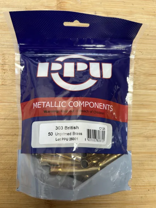 Photo of PRVI 303 British Unprimed Brass - BNIP