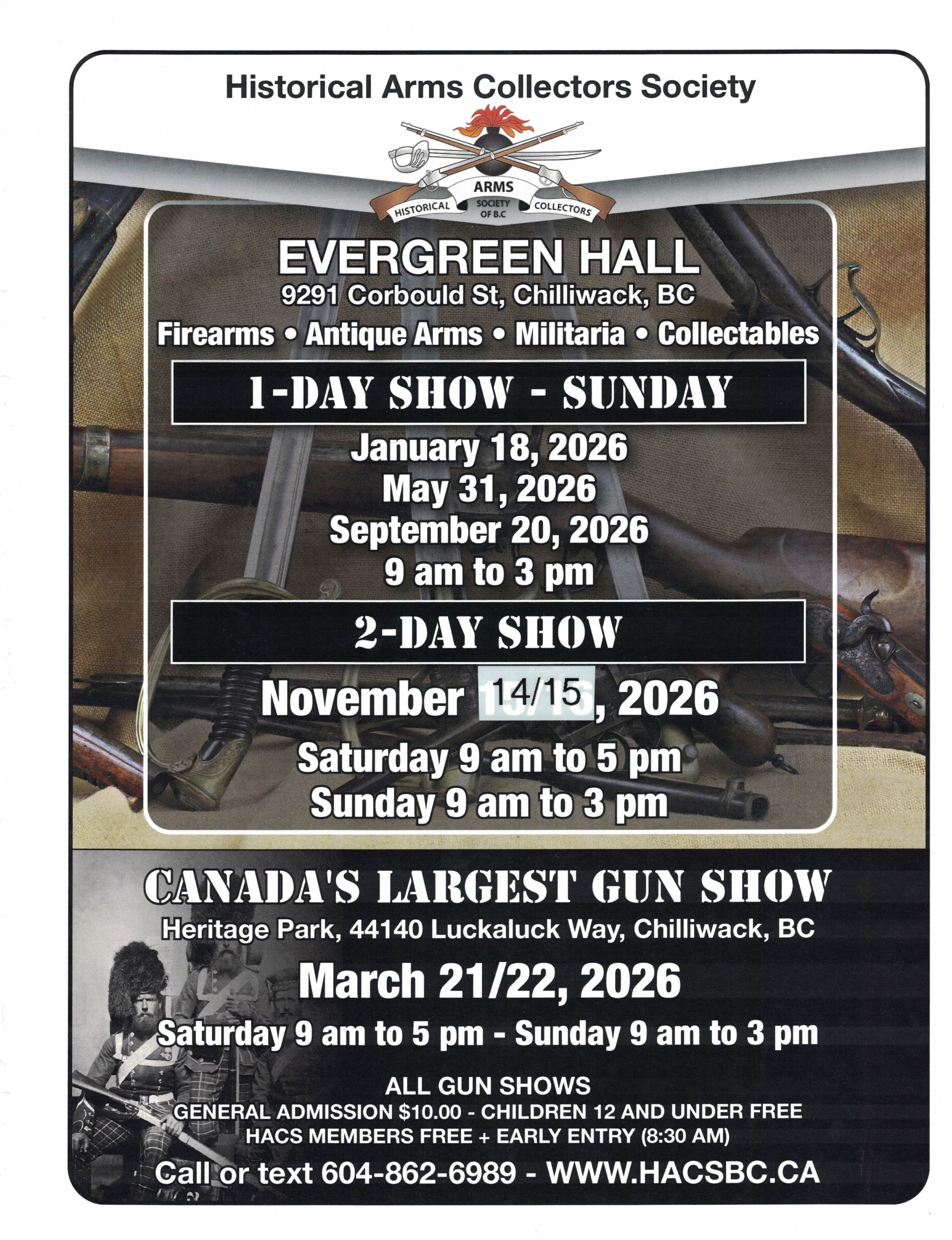 Photo of HACS Gun Show May 31 2026