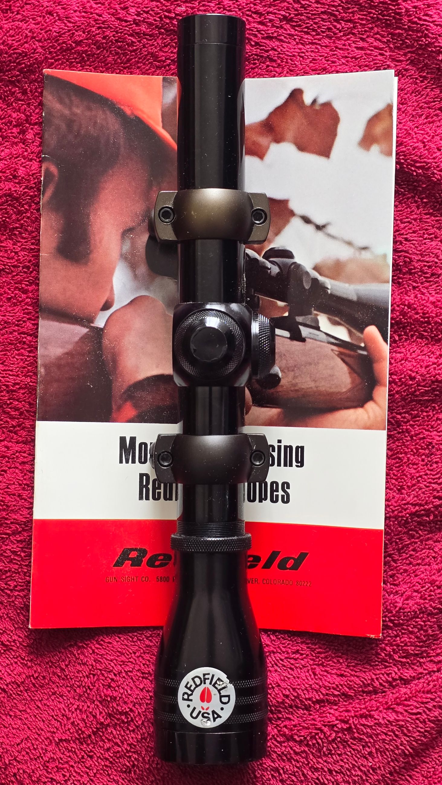 Photo of REDFIELD USA 23/4 X WIDEFIELD VINTAGE RIFLE SCOPE