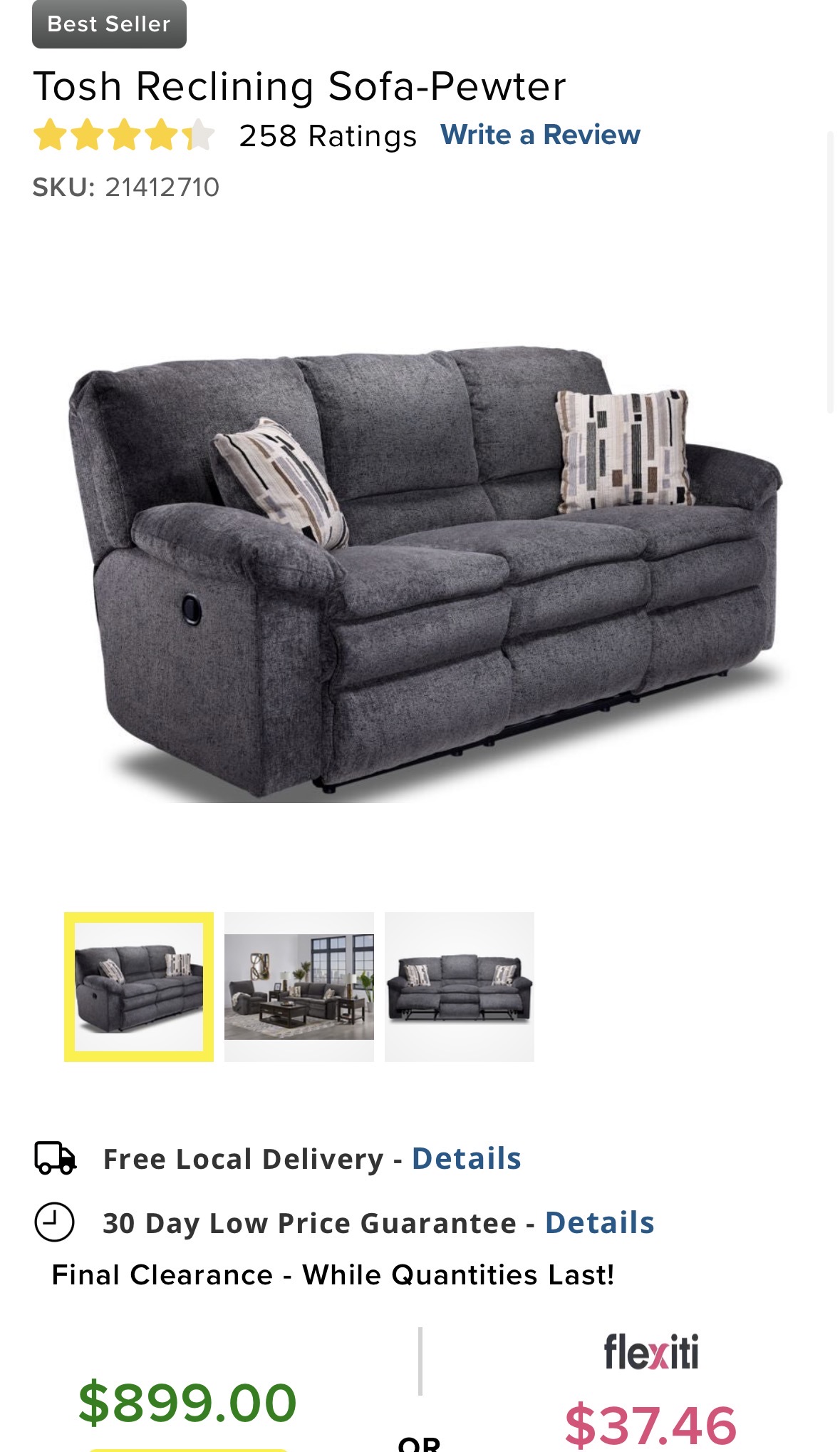 Photo of Couch for sale - Seton