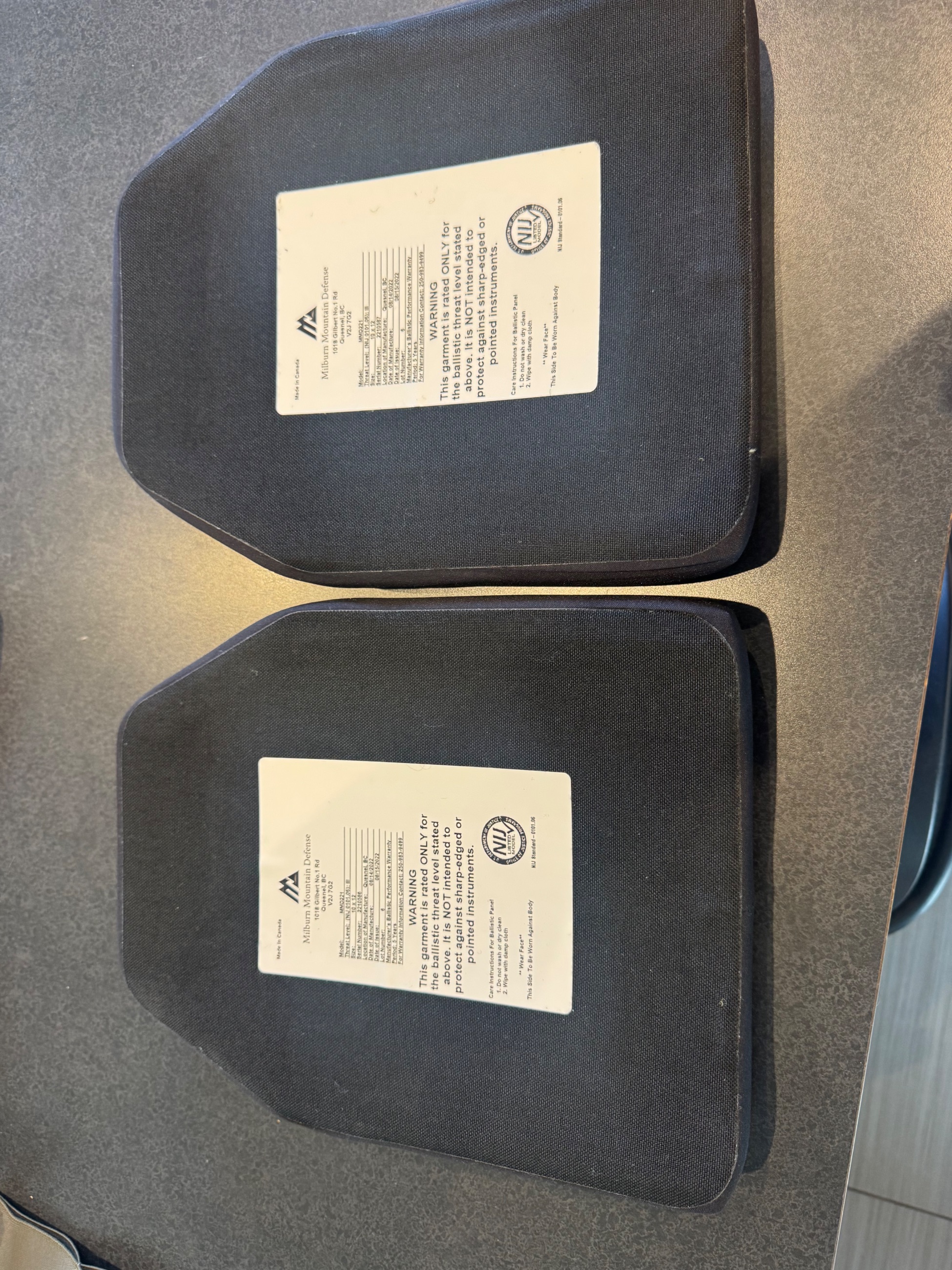 Photo of Milburn Mountain Defense Ballistic Plates 10x12