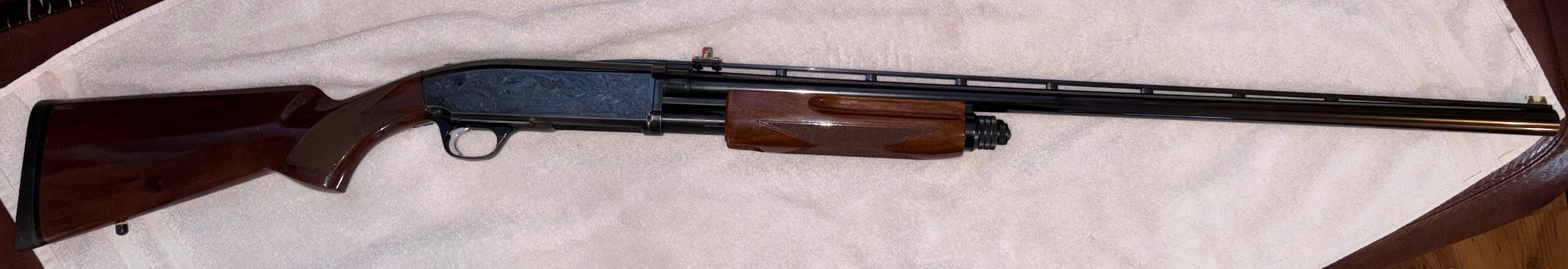 Photo of 12 gauge Browning BPS field model with engraving