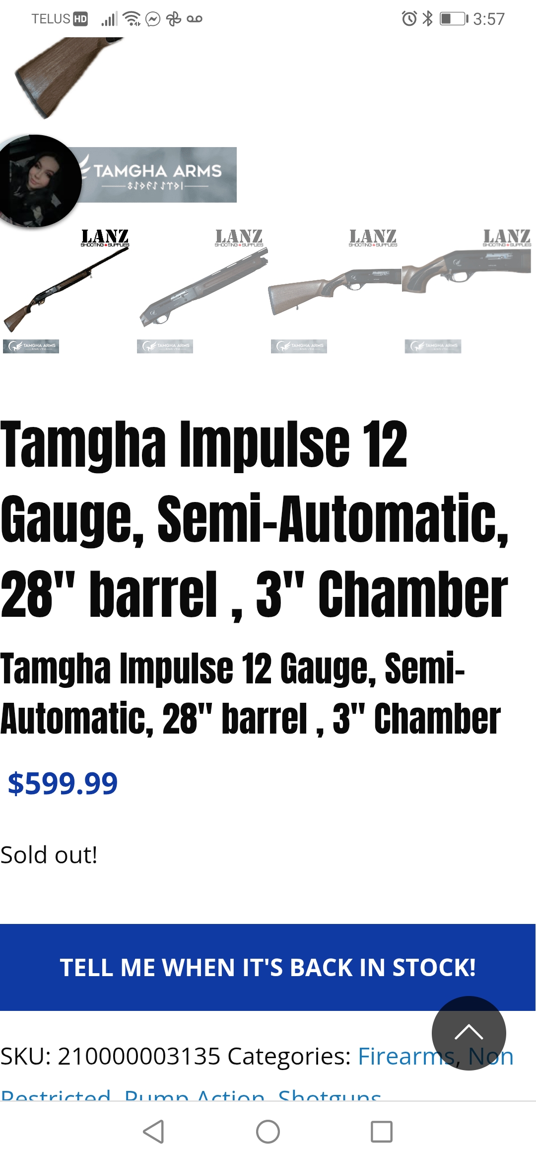 Photo of Taiga impulse 12g semi auto shotgun 