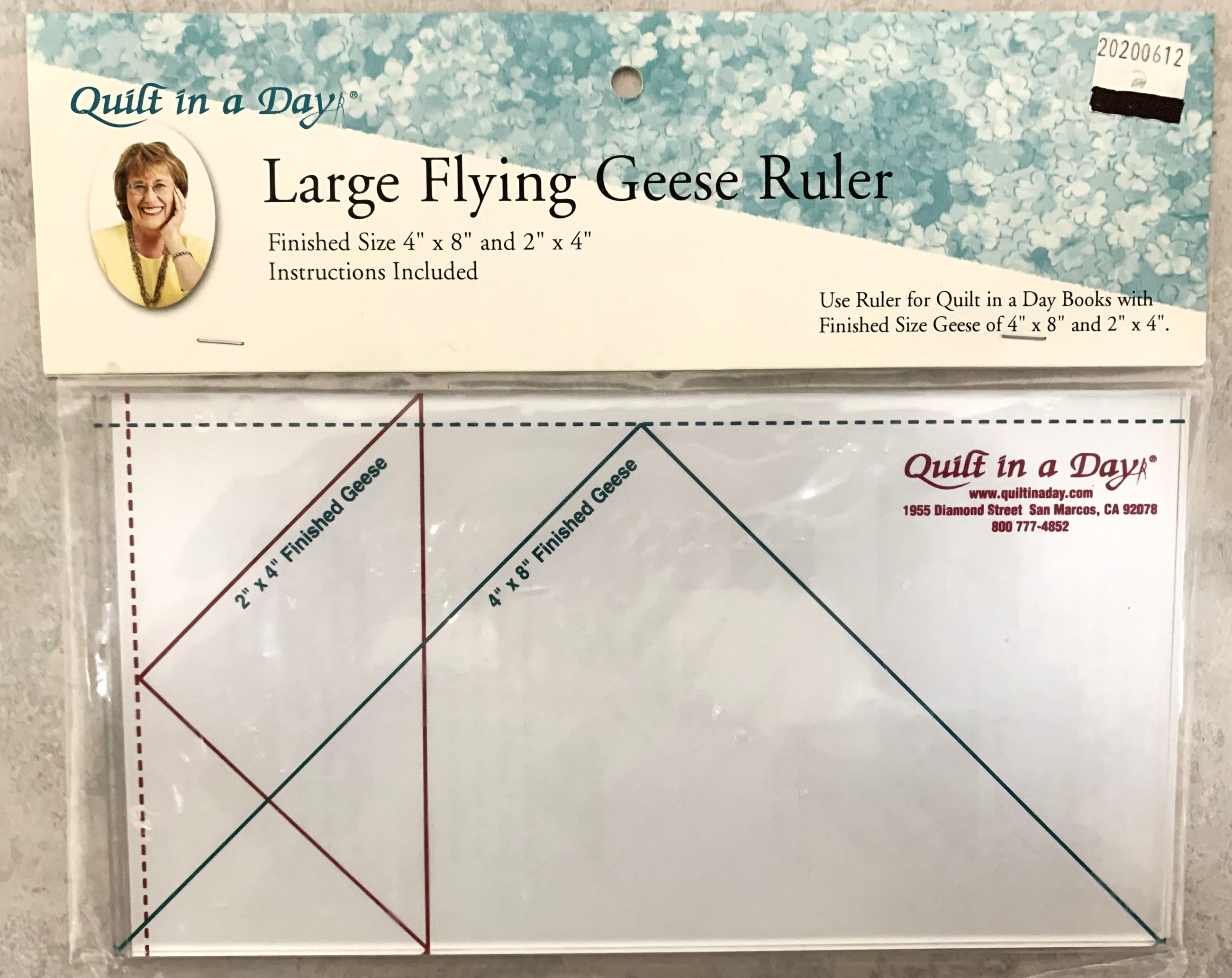 Photo of LARGE FLYING GEESE RULER - "QUILT IN A DAY" from Eleanor Burns