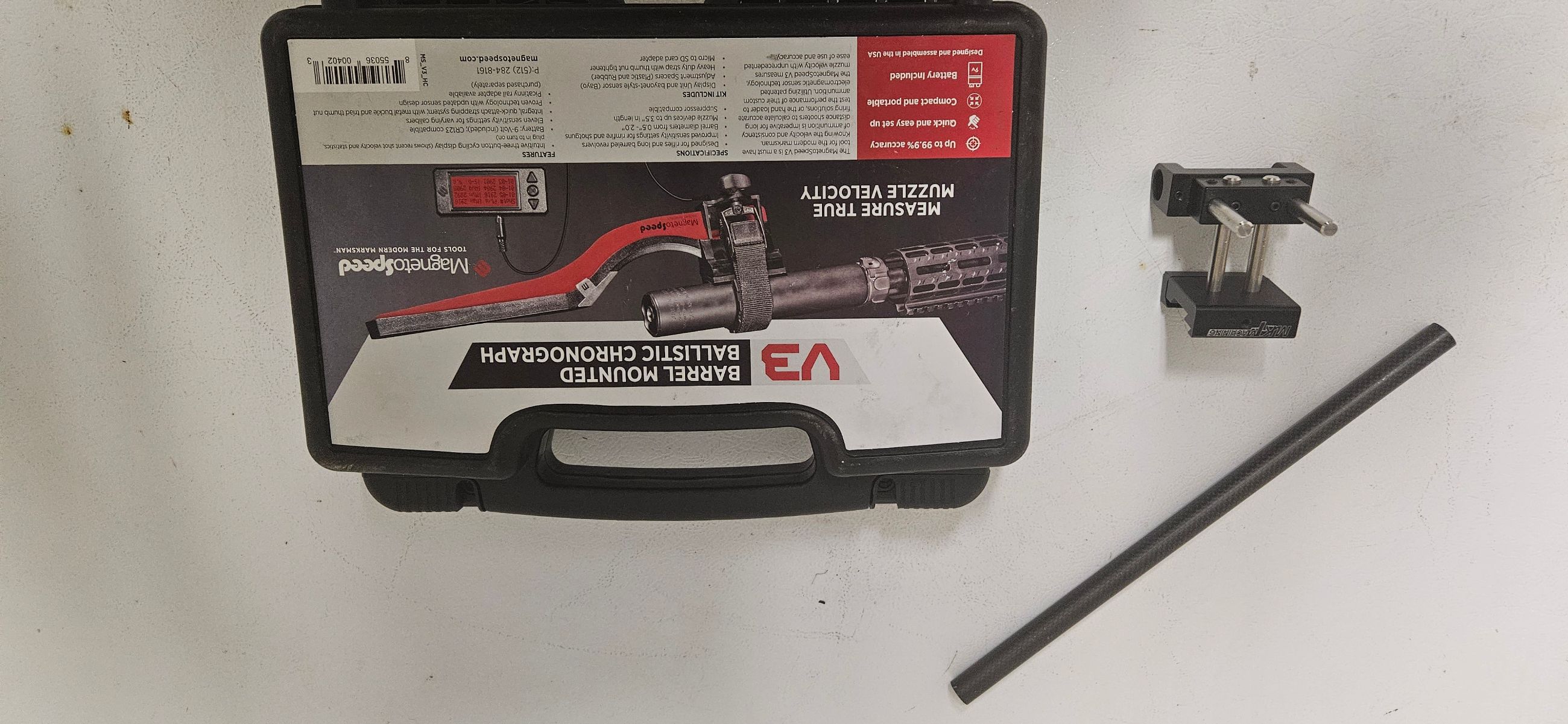 Photo of Magnetospeed V3 chronograph with external mount