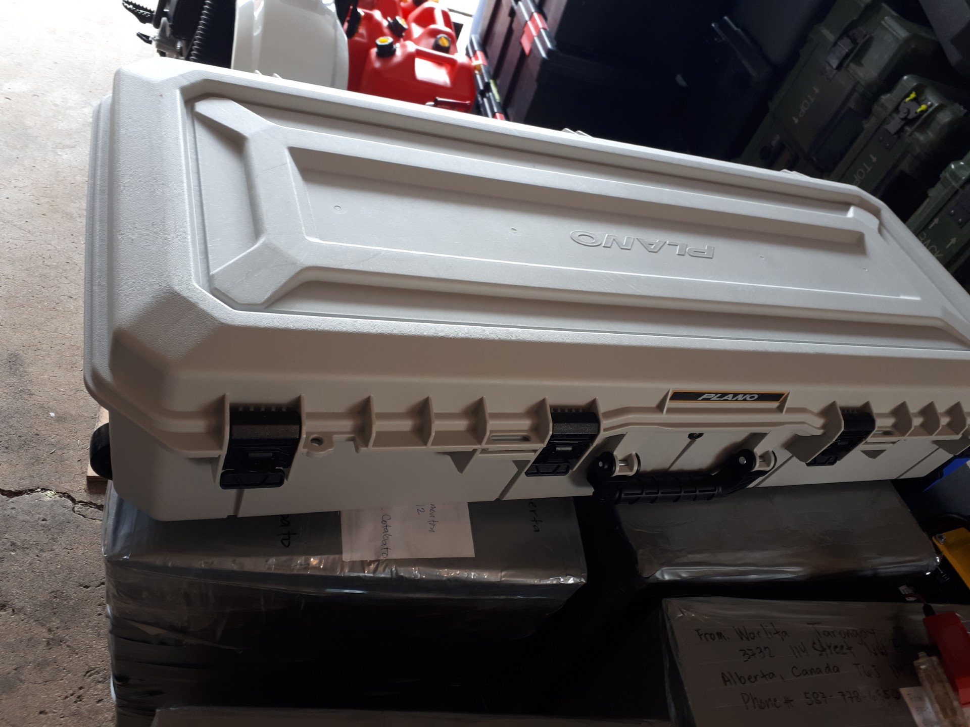 Photo of 4 large storage containers firbeglass 4 feet tall good for firearms storage maybe water tight never tested