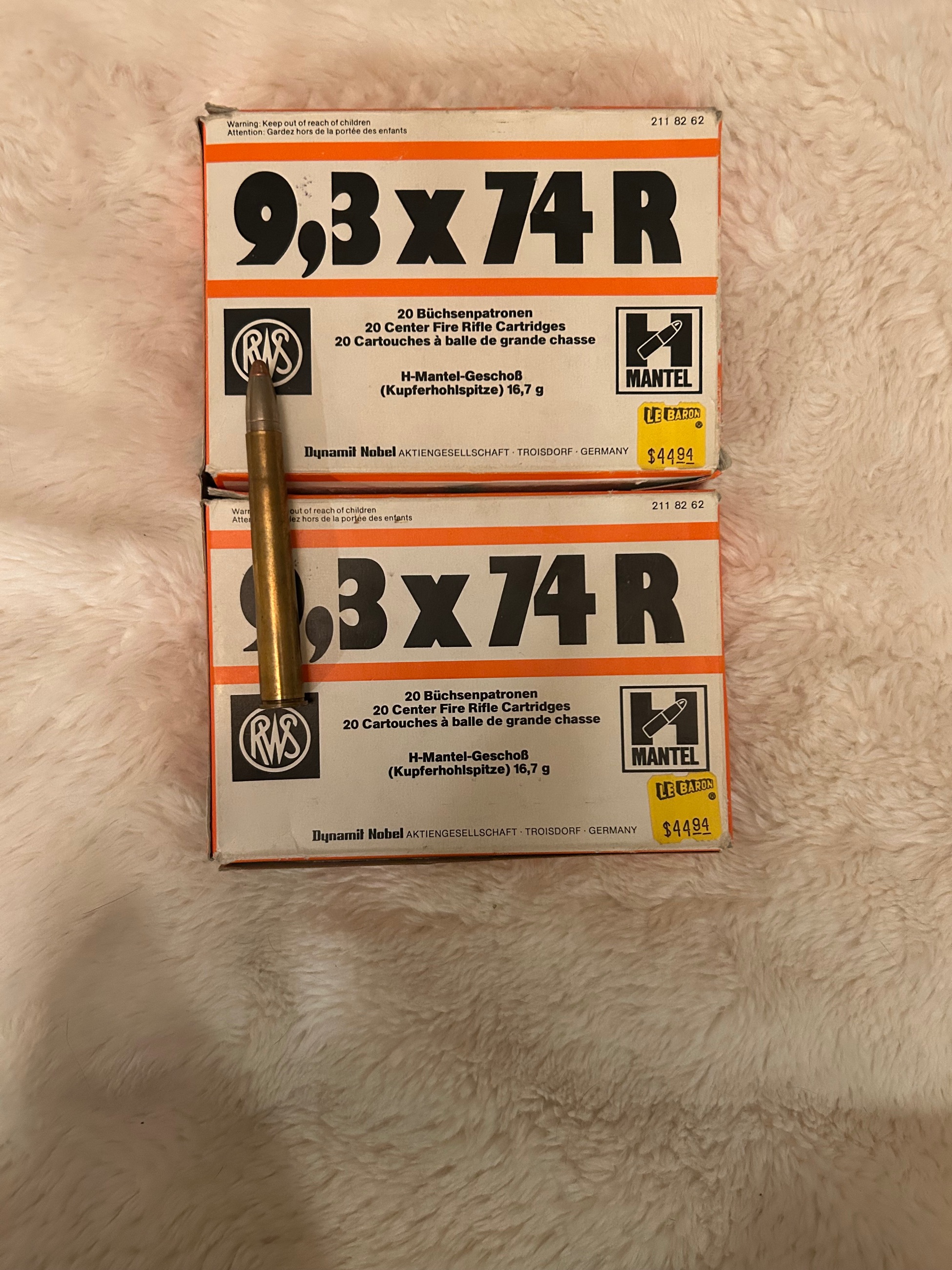 Photo of 9.3x74r ammo