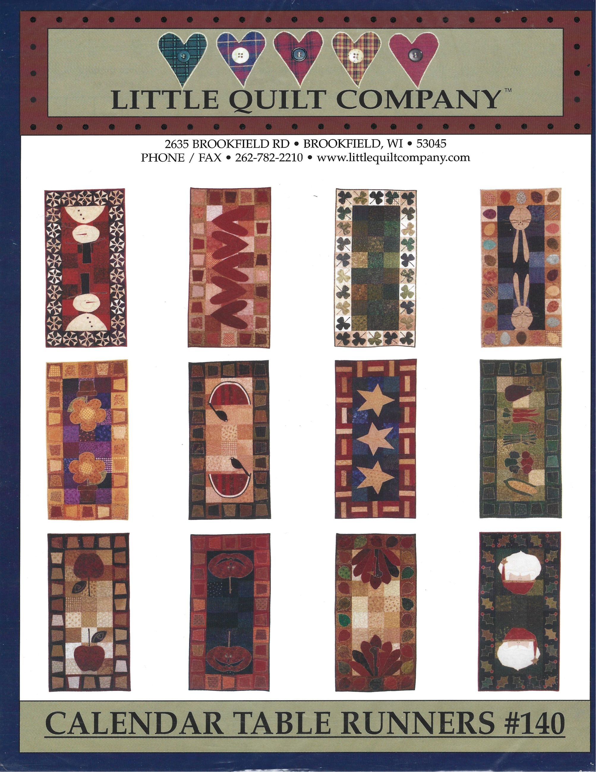 Photo of CALENDAR TABLE RUNNERS PATTERN #140 by LITTLE QUILT COMPANY