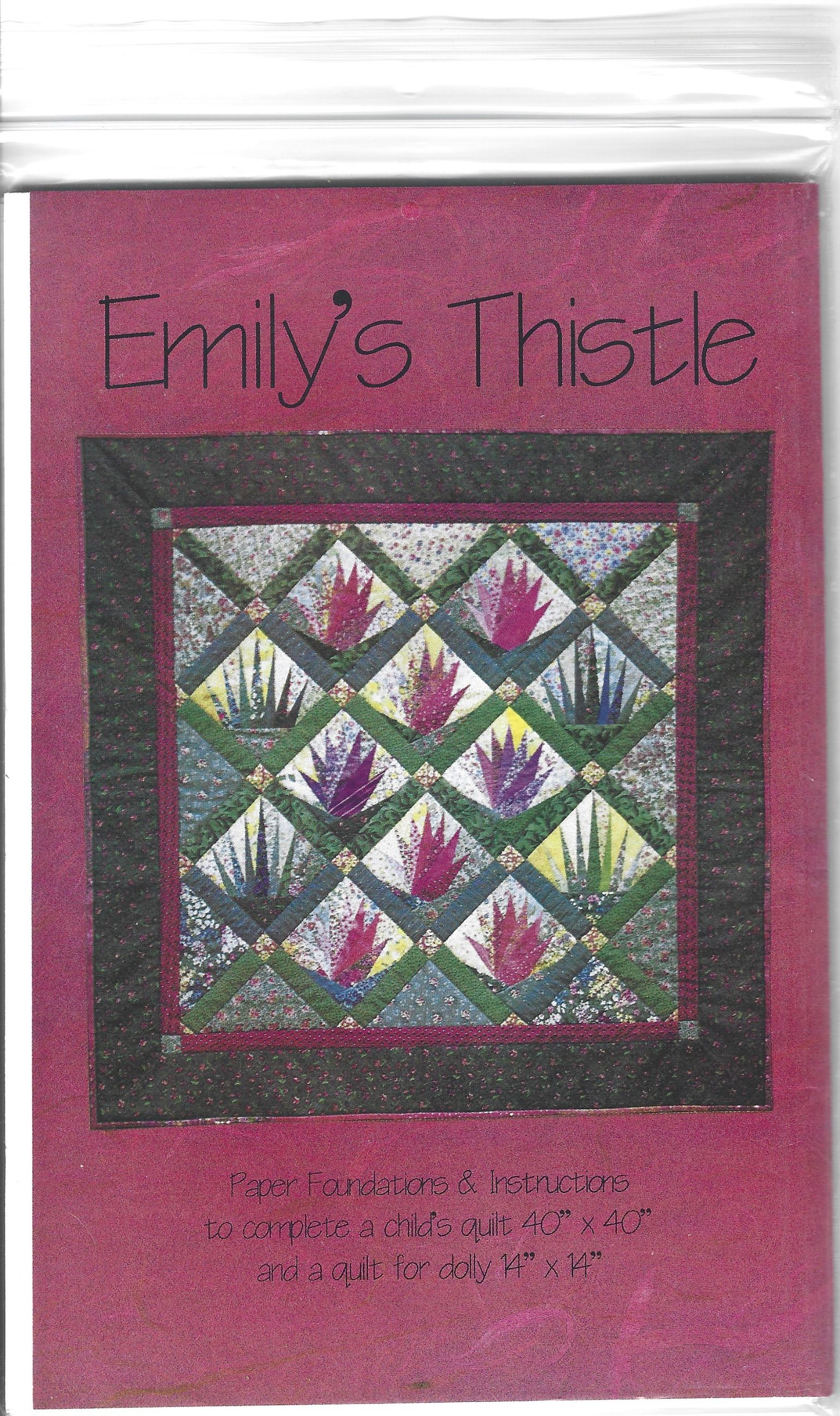 Photo of EMILY'S THISTLE - CHILD'S AND DOLLY'S QUILT PATTERNS