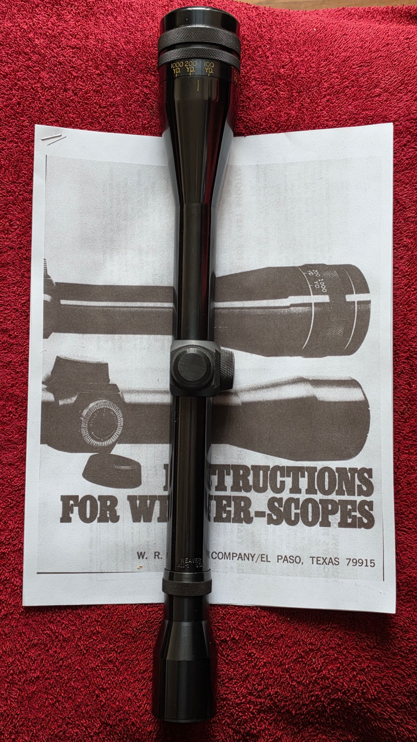 Photo of WEAVER USA K10-1 VINTAGE RIFLE SCOPE