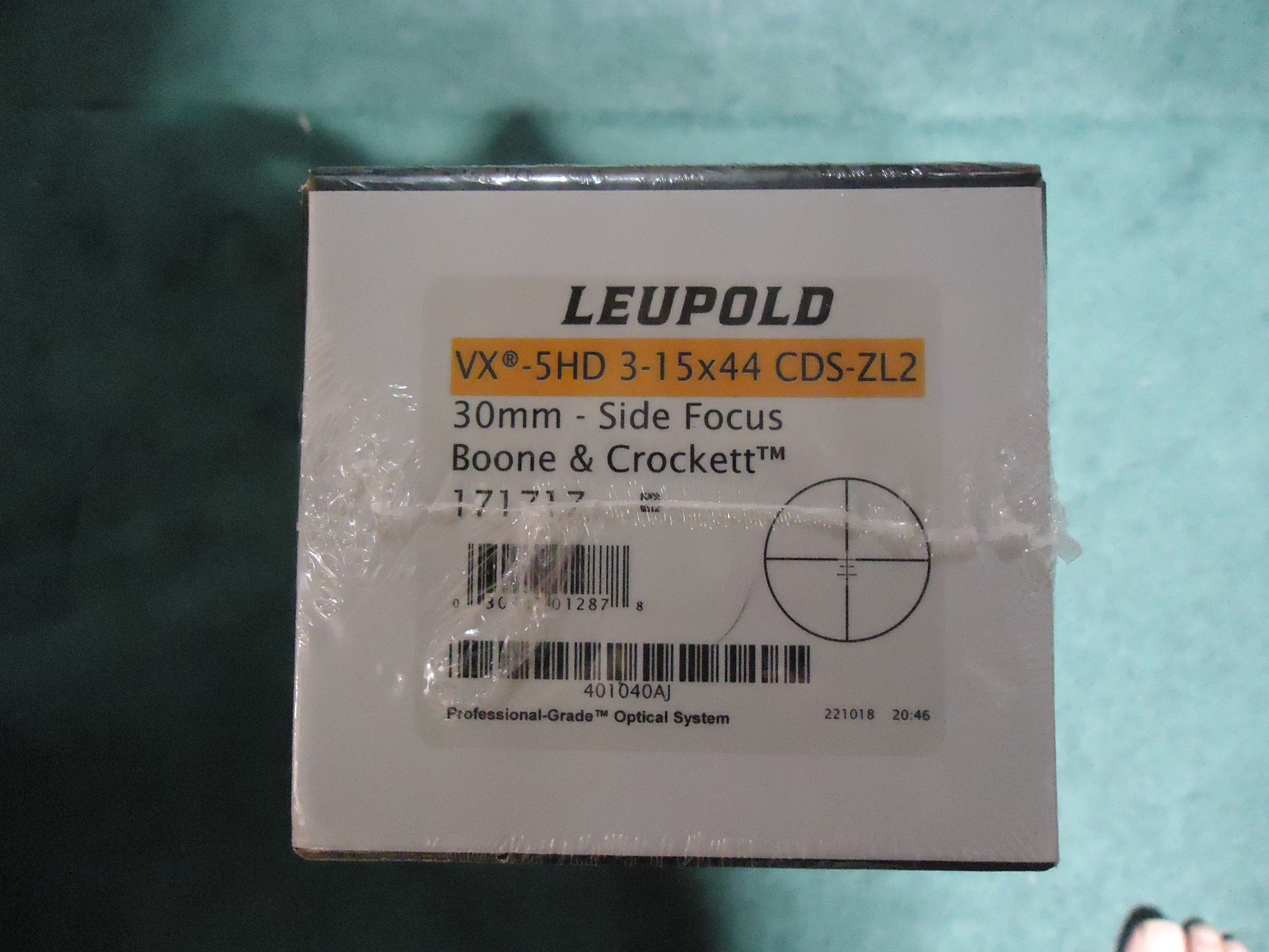 Photo of Leupold VX-5 HD 3-15x44 with CDS sealed in factory box
