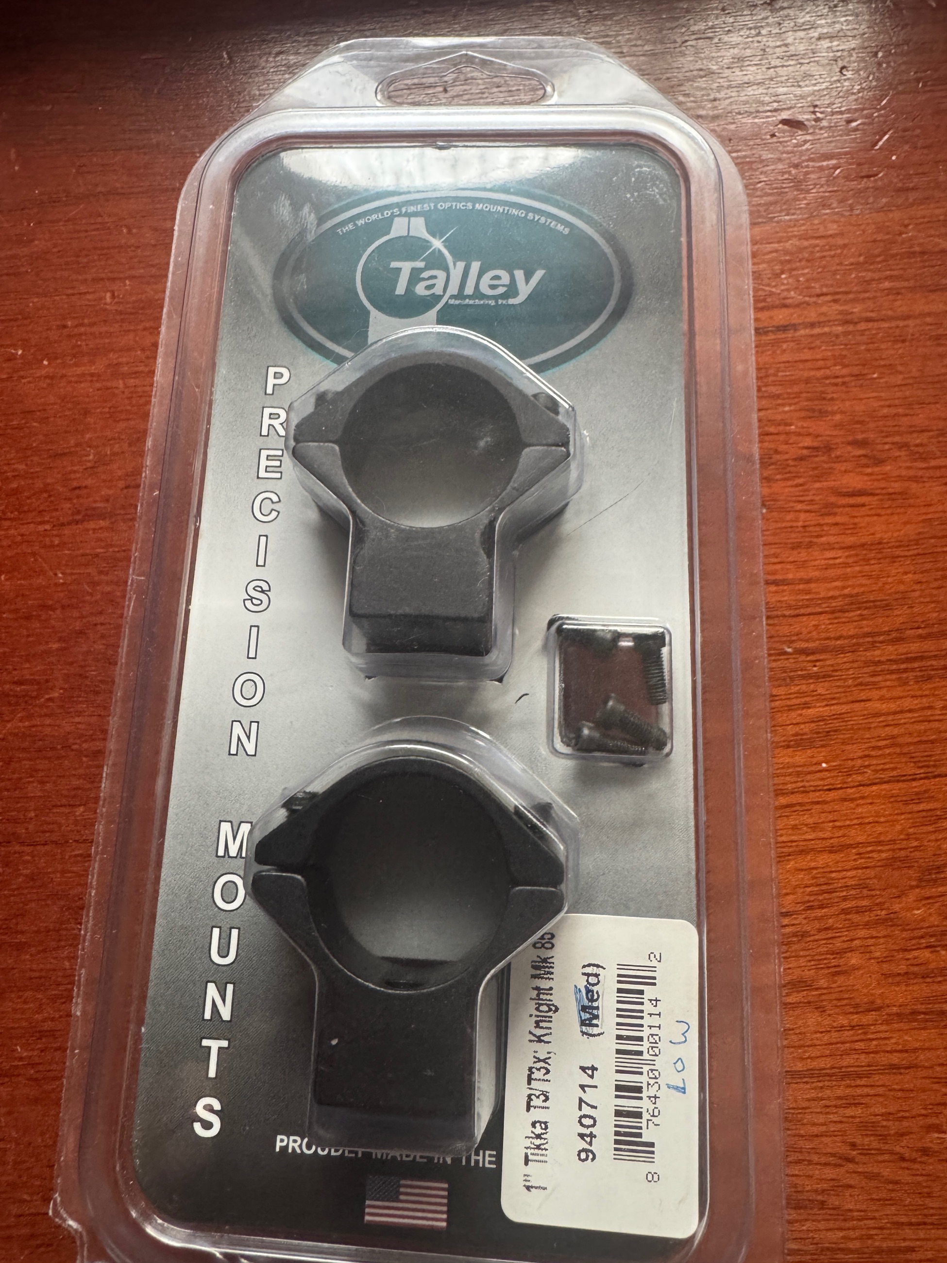 Photo of Talley Scope Rings  Lightweights - 1" Low - Tikka T1X