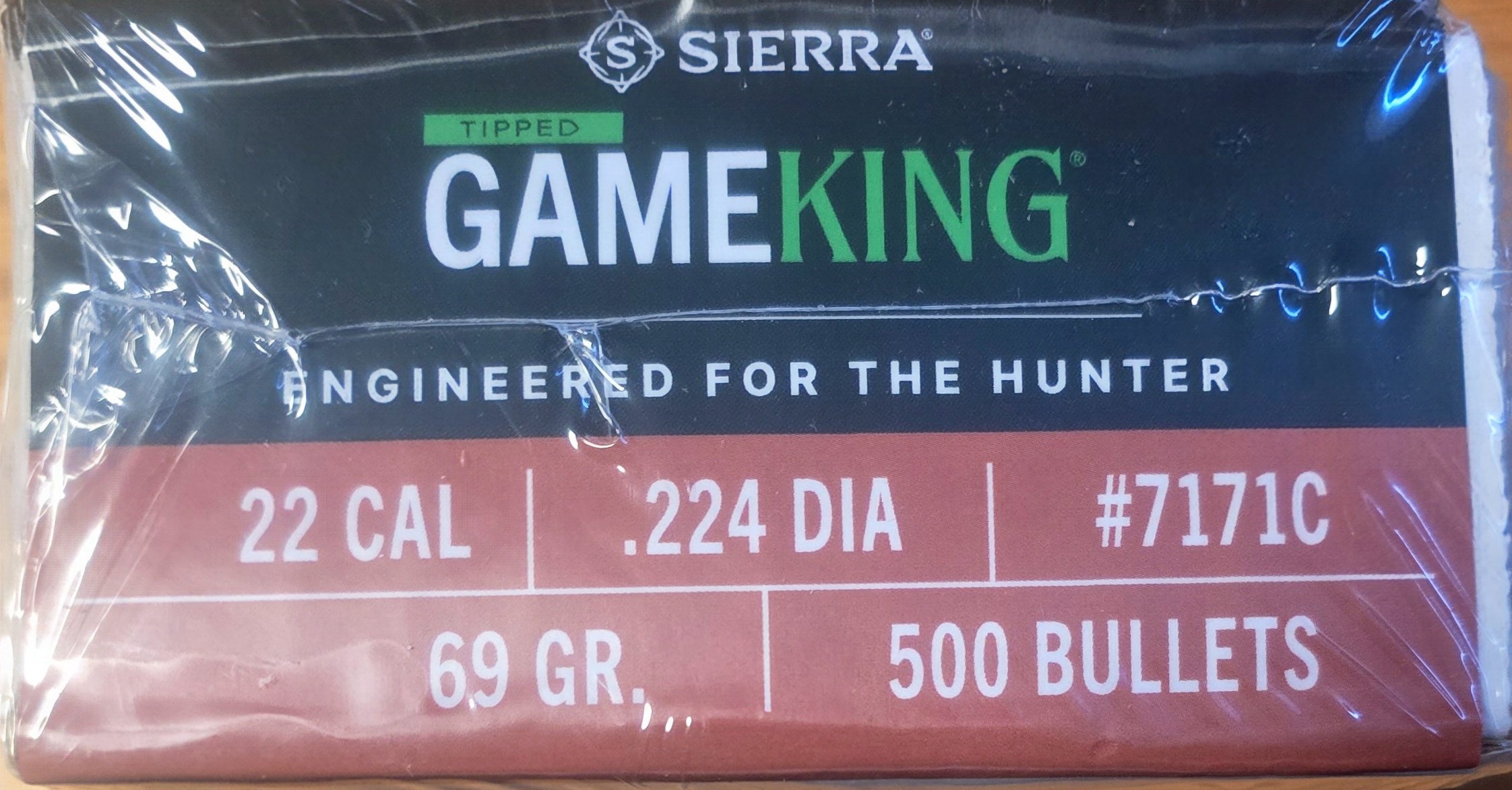 Photo of Sierra Tipped Game King - sealed 500 box - 69gr 