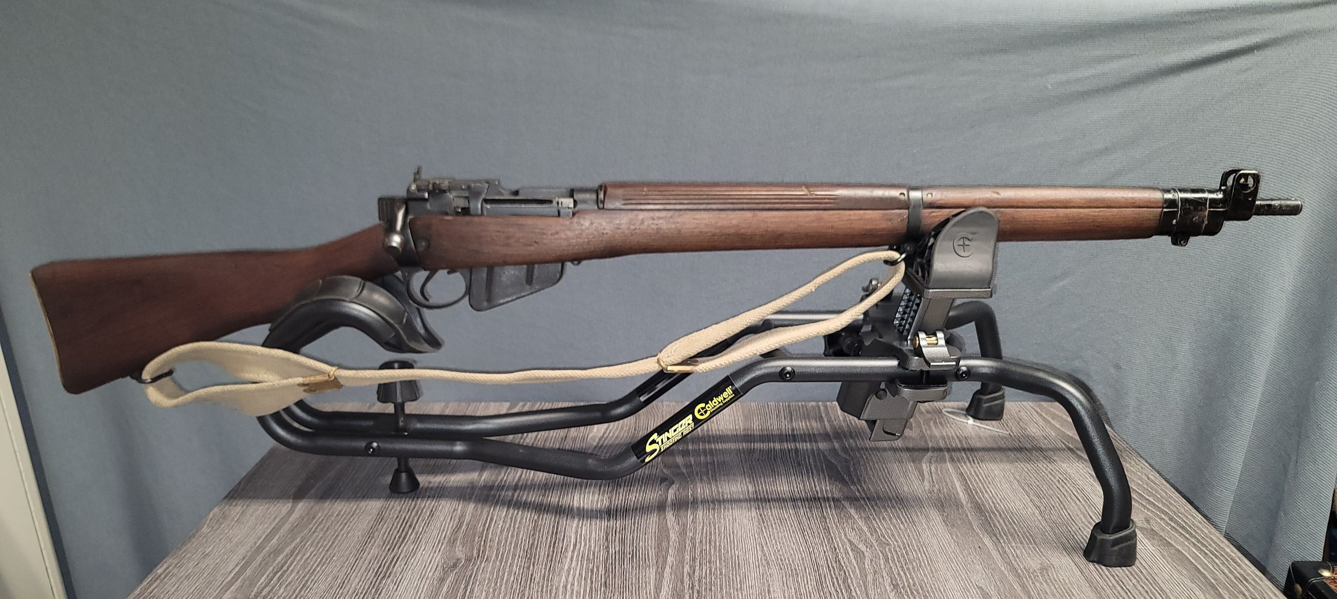 Photo of Rare Factory Error 1944 ROF Maltby Enfield No4 Mk1* 303 Full Original Wood Matching Serials