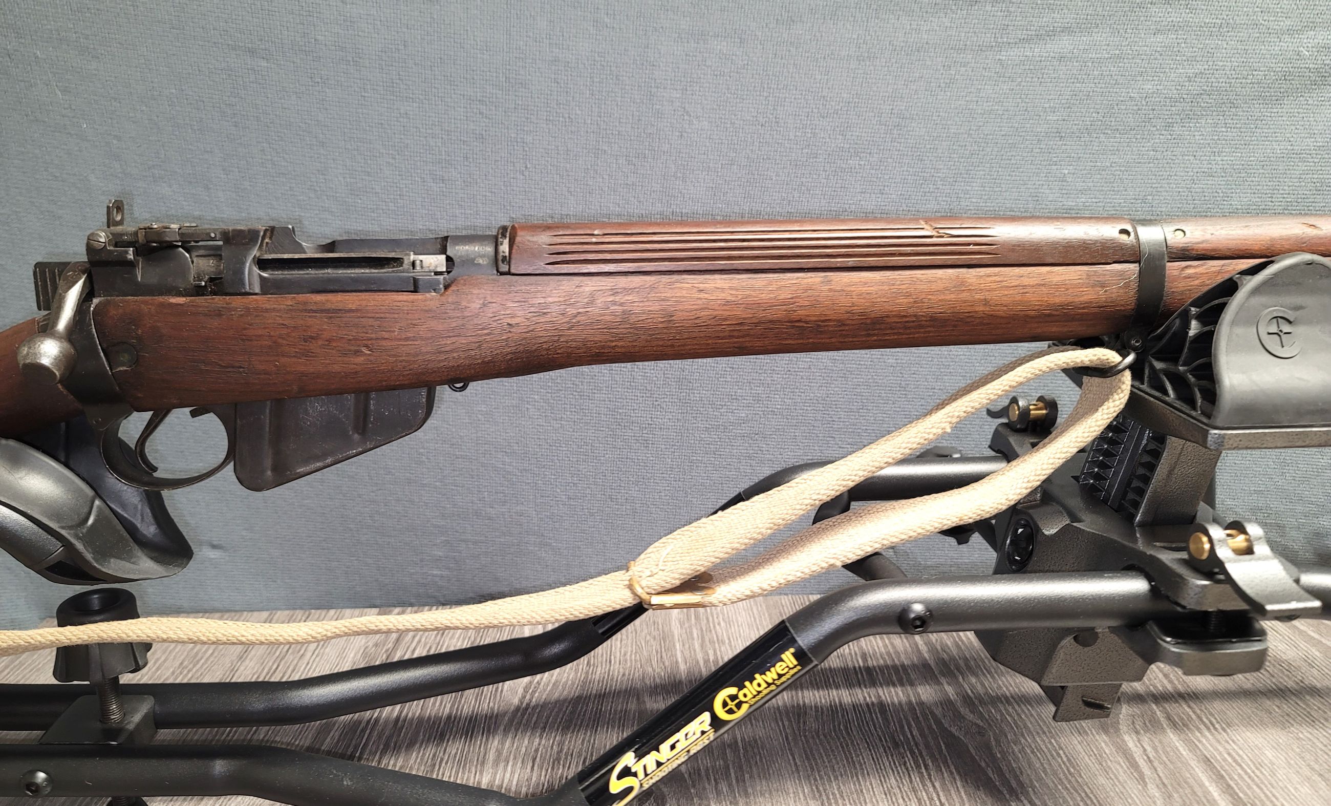 Photo of Rare Factory Error 1944 ROF Maltby Enfield No4 Mk1* 303 Full Original Wood Matching Serials