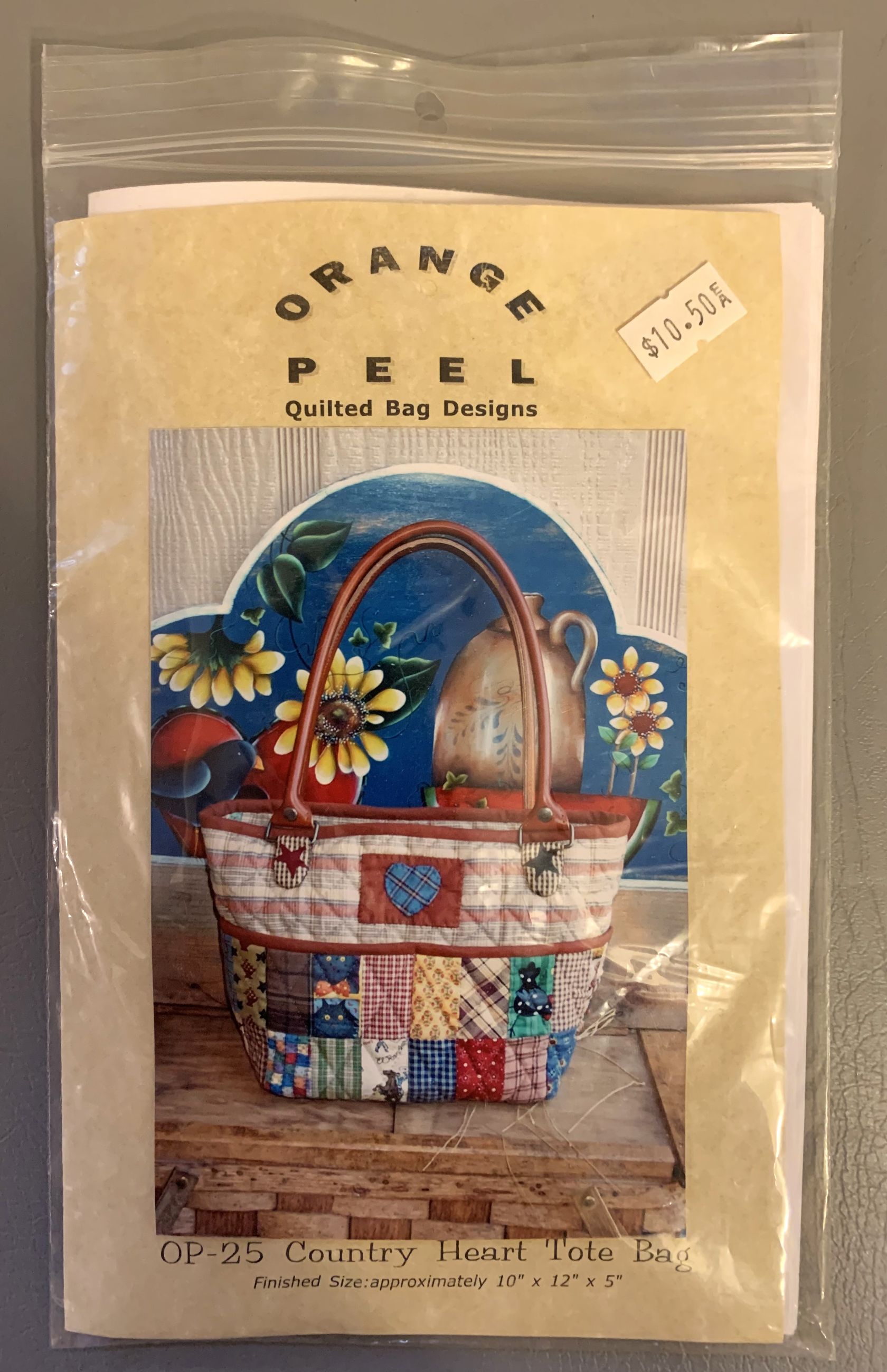 Photo of OP-25 COUNTRY HEART TOTE BAG PATTERN