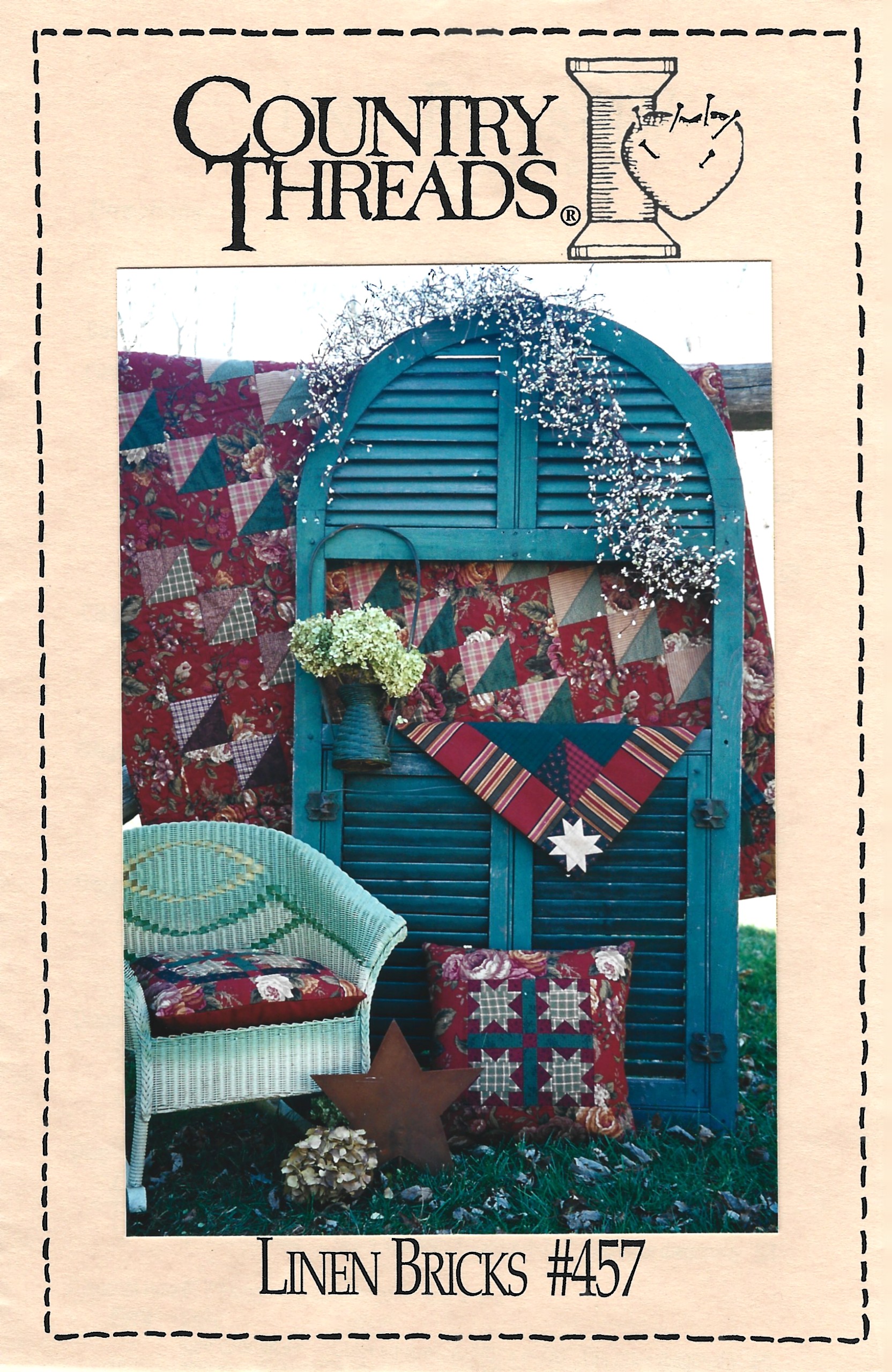 Photo of LINEN BRICKS #457 QUILT PATTERN by COUNTRY THREADS