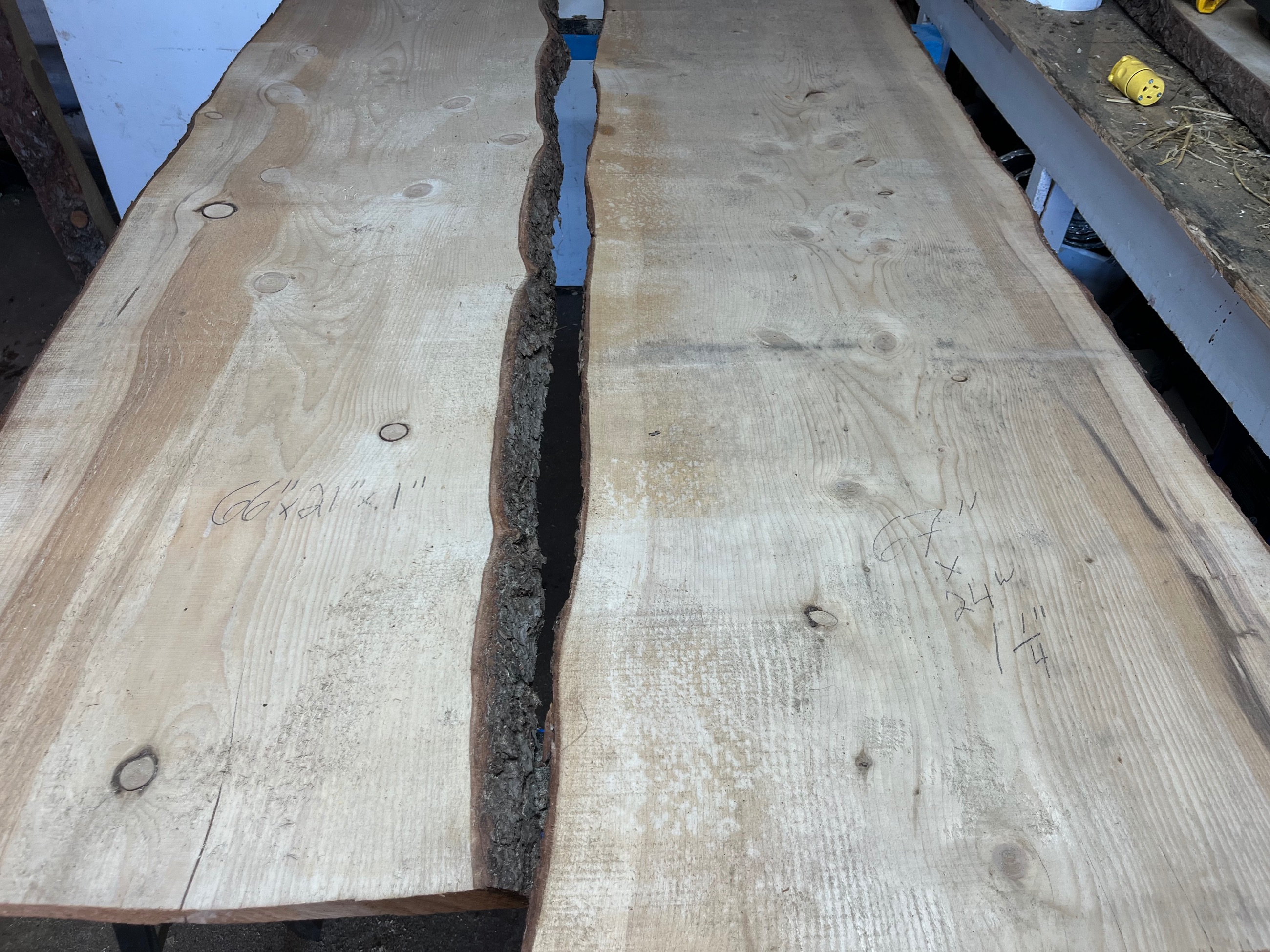 Photo of Live edge spruce slabs 