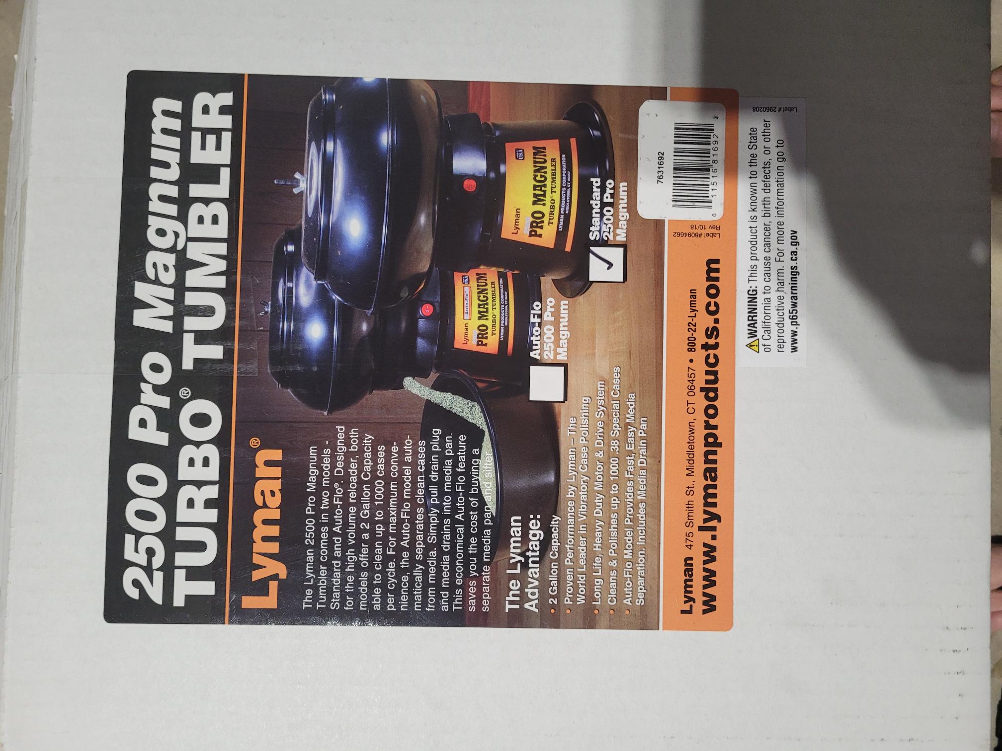 Photo of Lyman 2500 Pro Magnum Tumbler PRICE DROP