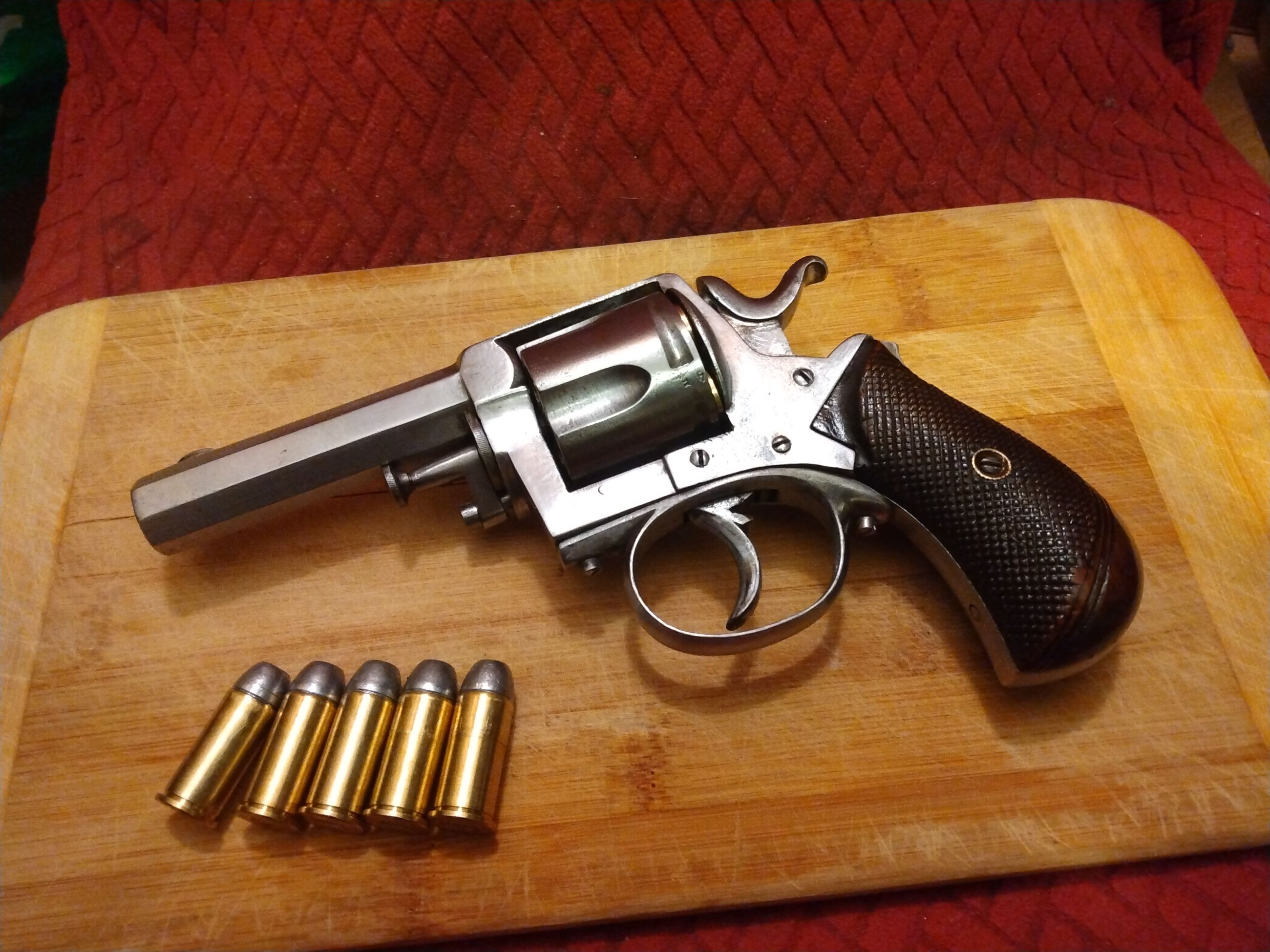 Photo of Antique Liege Proofed "New Design Bulldog"  44 Russian / 44 CF Revolver $2700