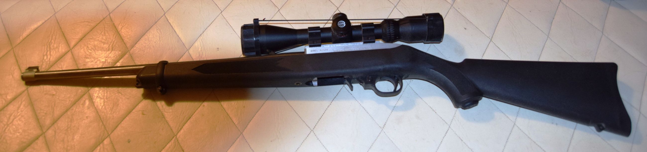 Photo of Ruger 10-22 with scope--brand new