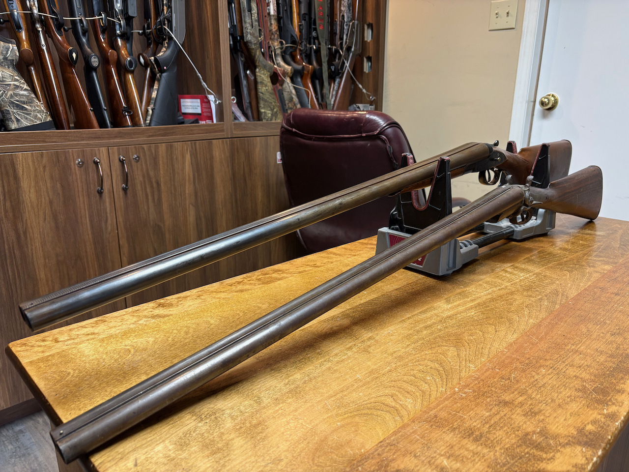 Photo of Pair of Wall Hanger Shotguns