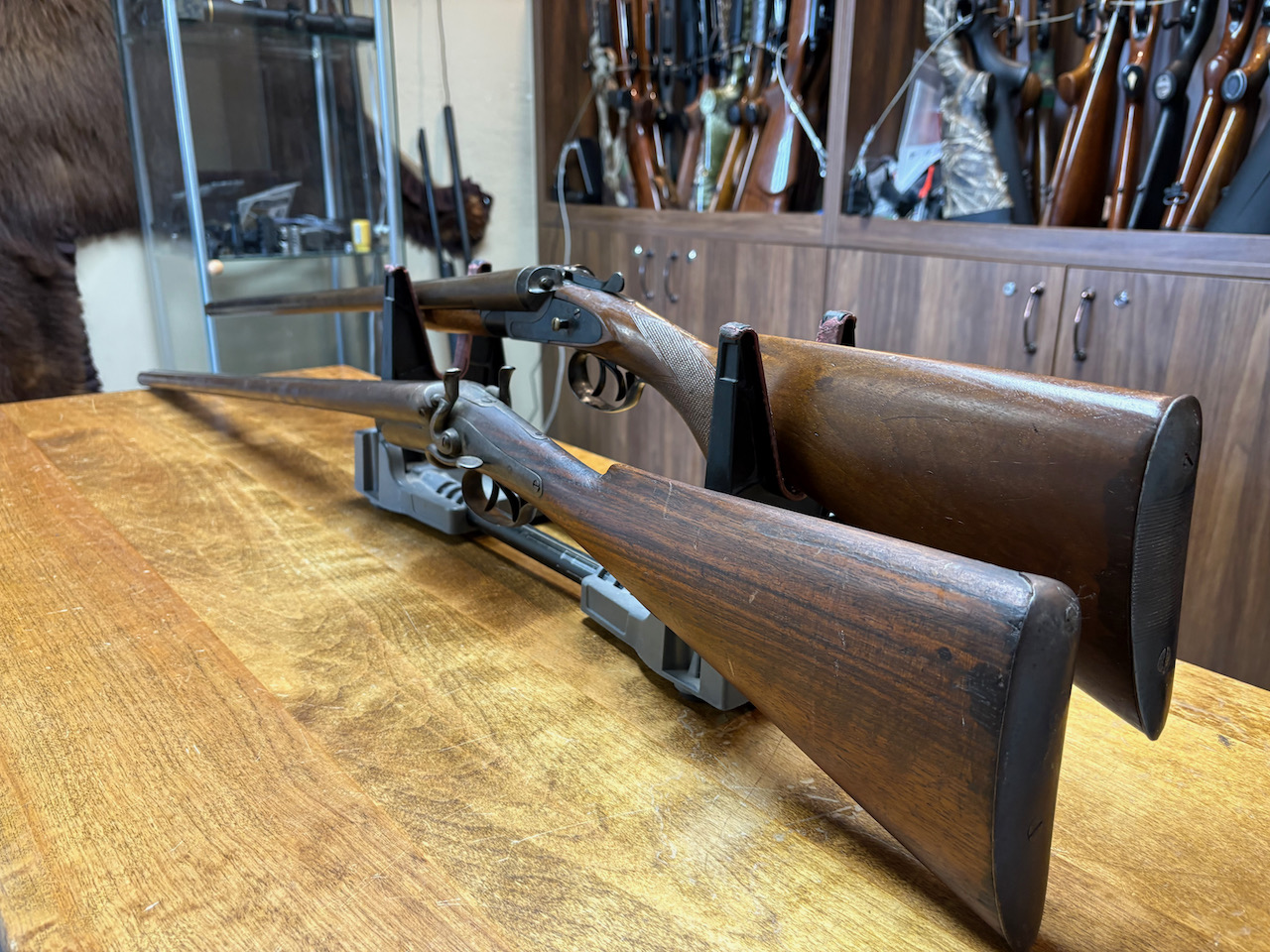 Photo of Pair of Wall Hanger Shotguns