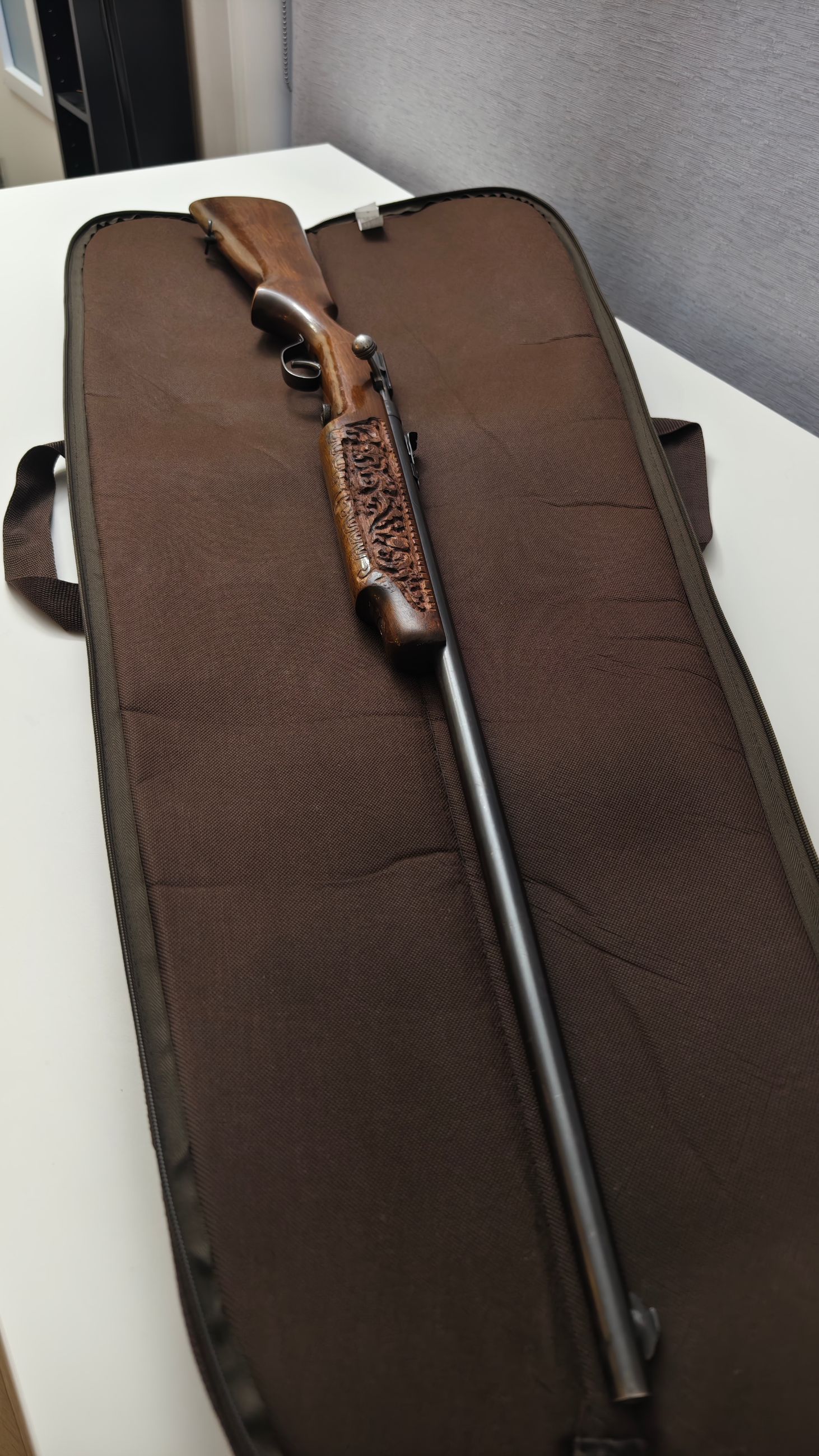 Photo of Vintage Cooey Model 75 .22LR - Custom Hand-Carved Wood