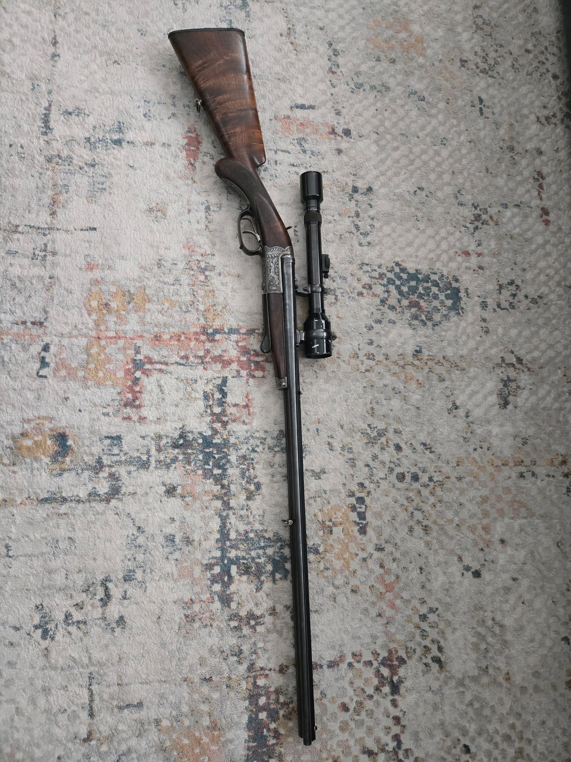 Photo of German sxs combo 16 gauge x 8mm mauser