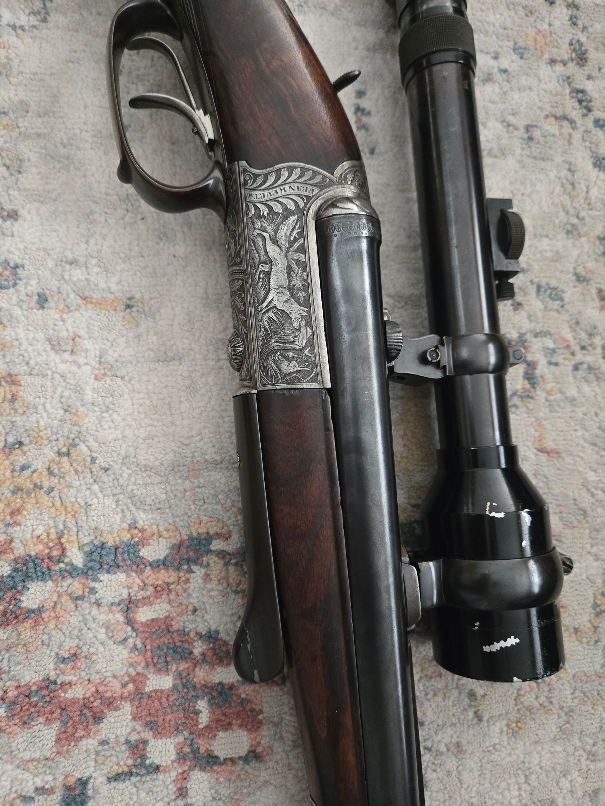 Photo of German sxs combo 16 gauge x 8mm mauser