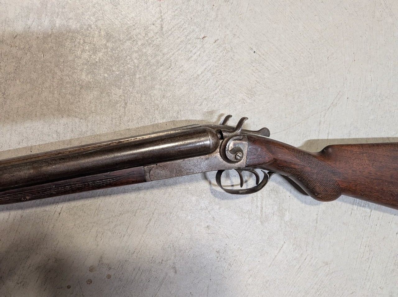 Photo of Hopkins & Allen 12 ga. mantel piece