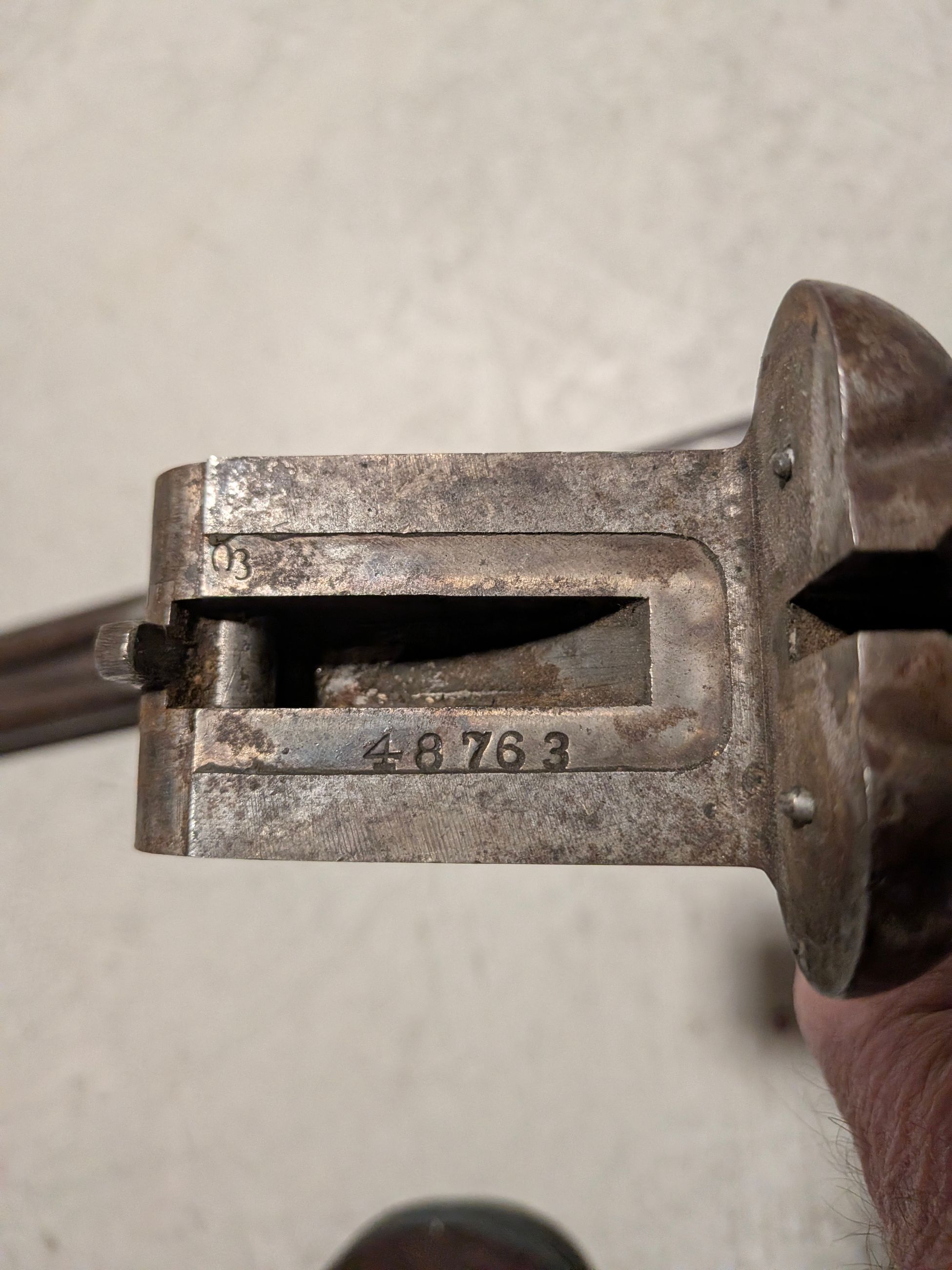 Photo of Hopkins & Allen 12 ga. mantel piece