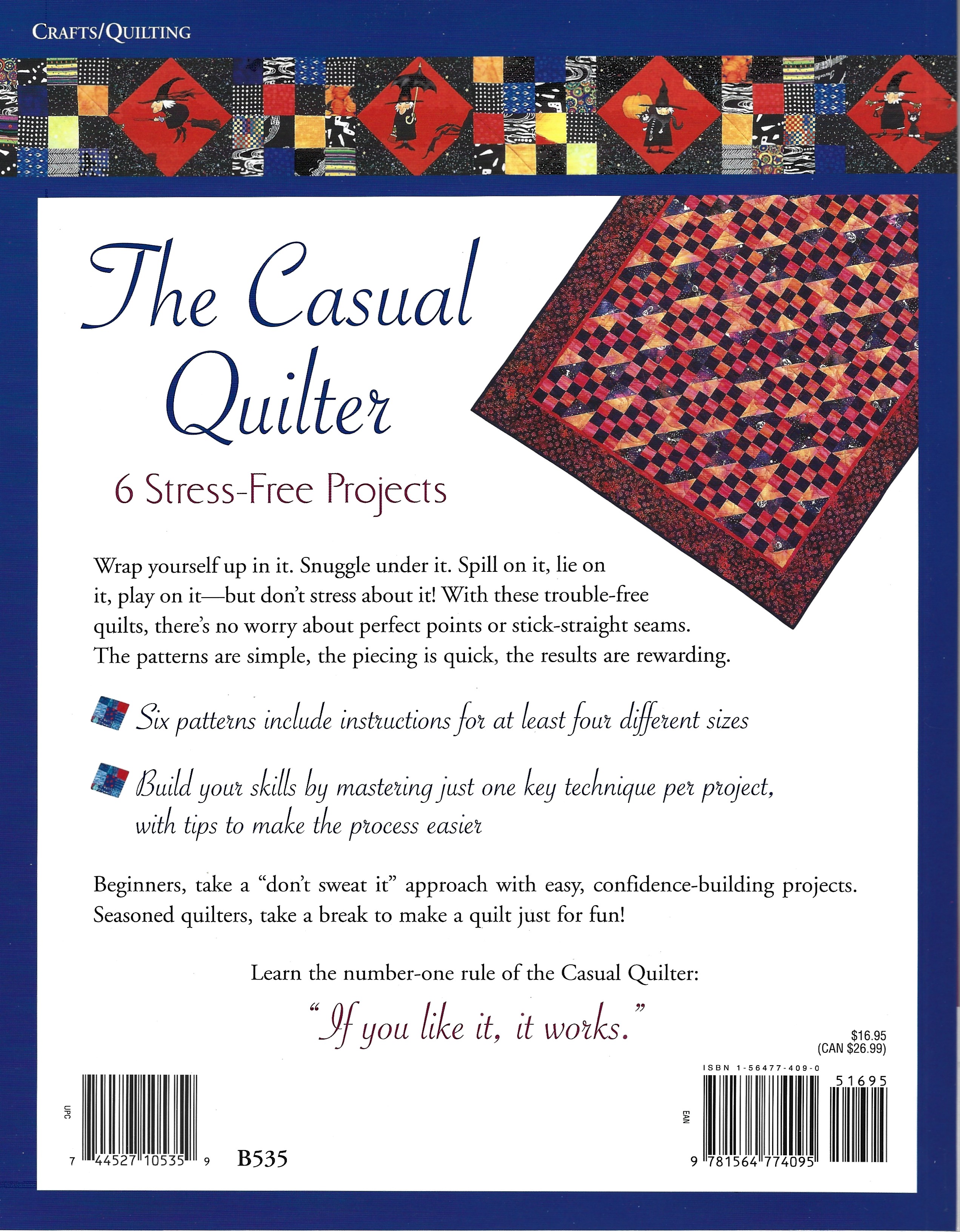Photo of QUILTING BOOK - THE CASUAL QUILTER by ROBIN STROBEL