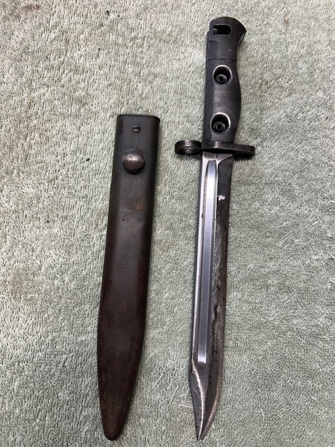 Photo of Canadian C1 FN Bayonet and frog, 1958, I will ship 