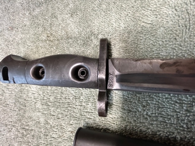 Photo of Canadian C1 FN Bayonet and frog, 1958, I will ship 