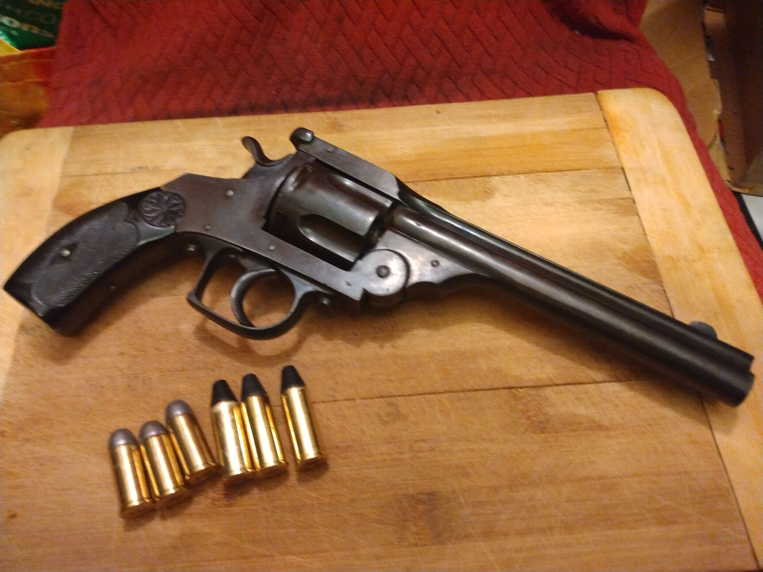Photo of Antique 6” .44 Russian/.44 Special  DA/SA "Improved Automatic" Belgian Revolver Counterfeit Smith & Wesson $3800