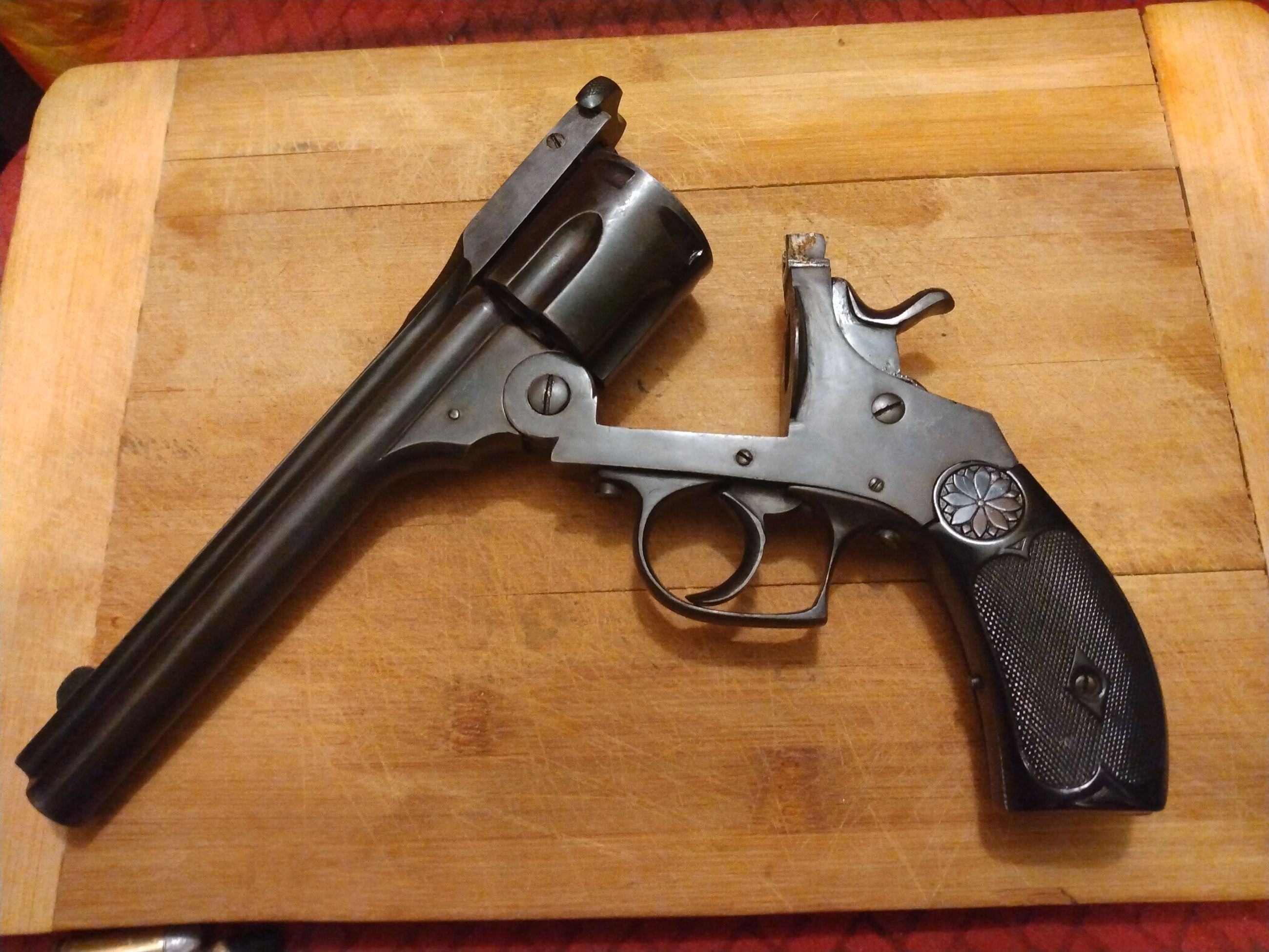 Photo of Antique 6” .44 Russian/.44 Special  DA/SA "Improved Automatic" Belgian Revolver Counterfeit Smith & Wesson $3800