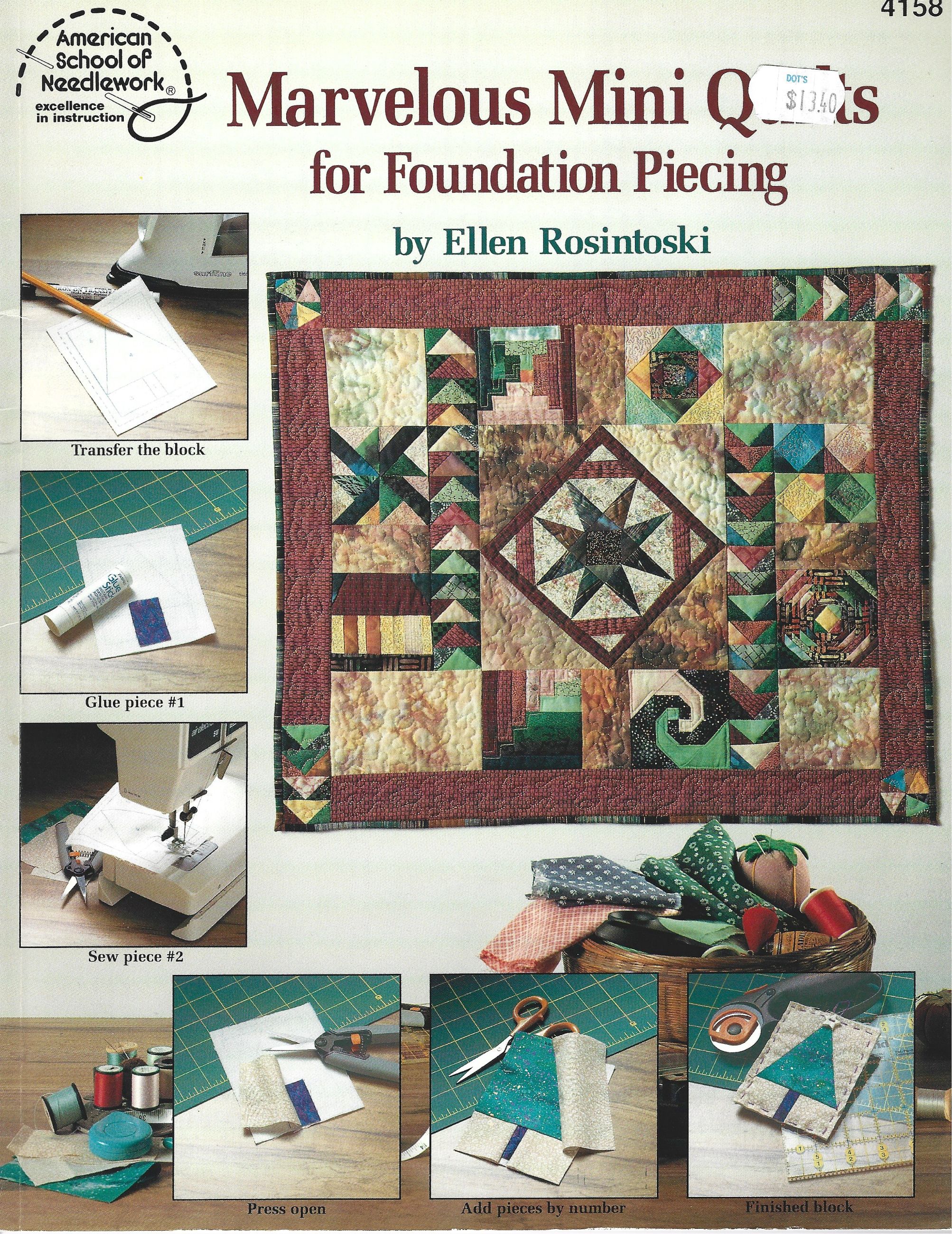 Photo of QUILTING BOOK - MARVELOUS MINI QUILTS FOR FOUNDATION PIECING
