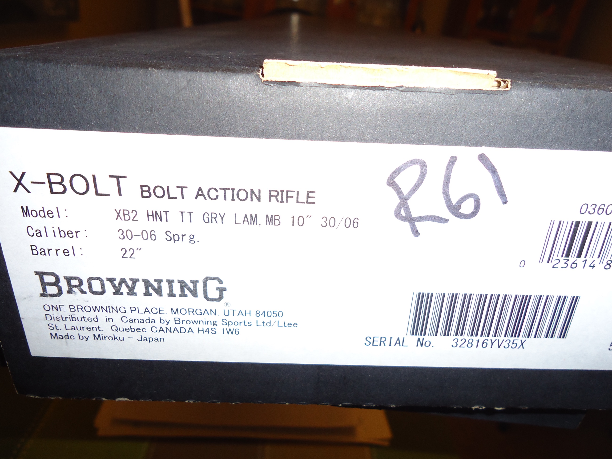 Photo of Browning Xbolt Shot show Special two tone stainless barrel and action with muzzle brake in 30-06