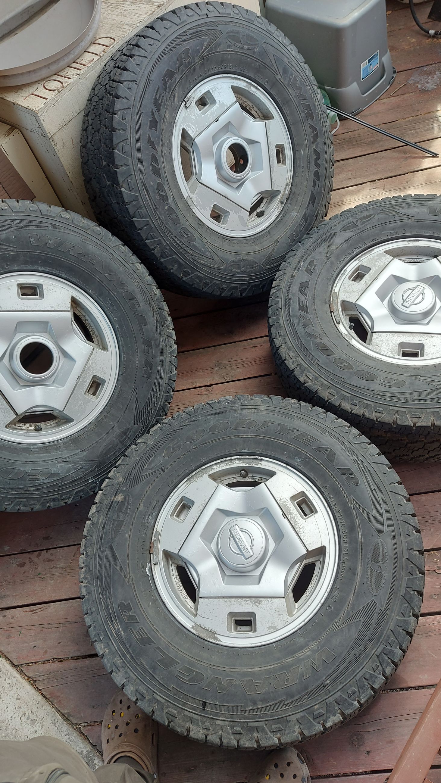 Photo of Nissan Lego Wheels w/ Goodyear Wranglers