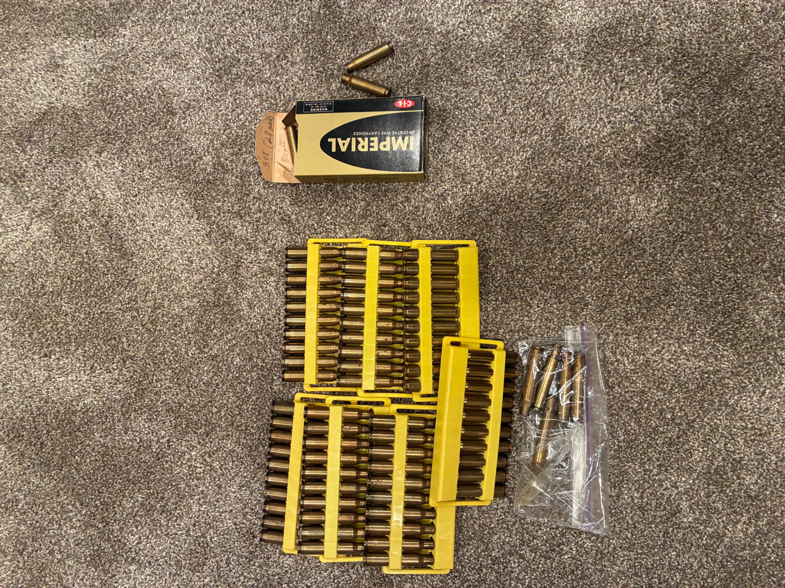 Photo of RIFLE BRASS ( Factory- once fired)/ 22 HORNET AMMO