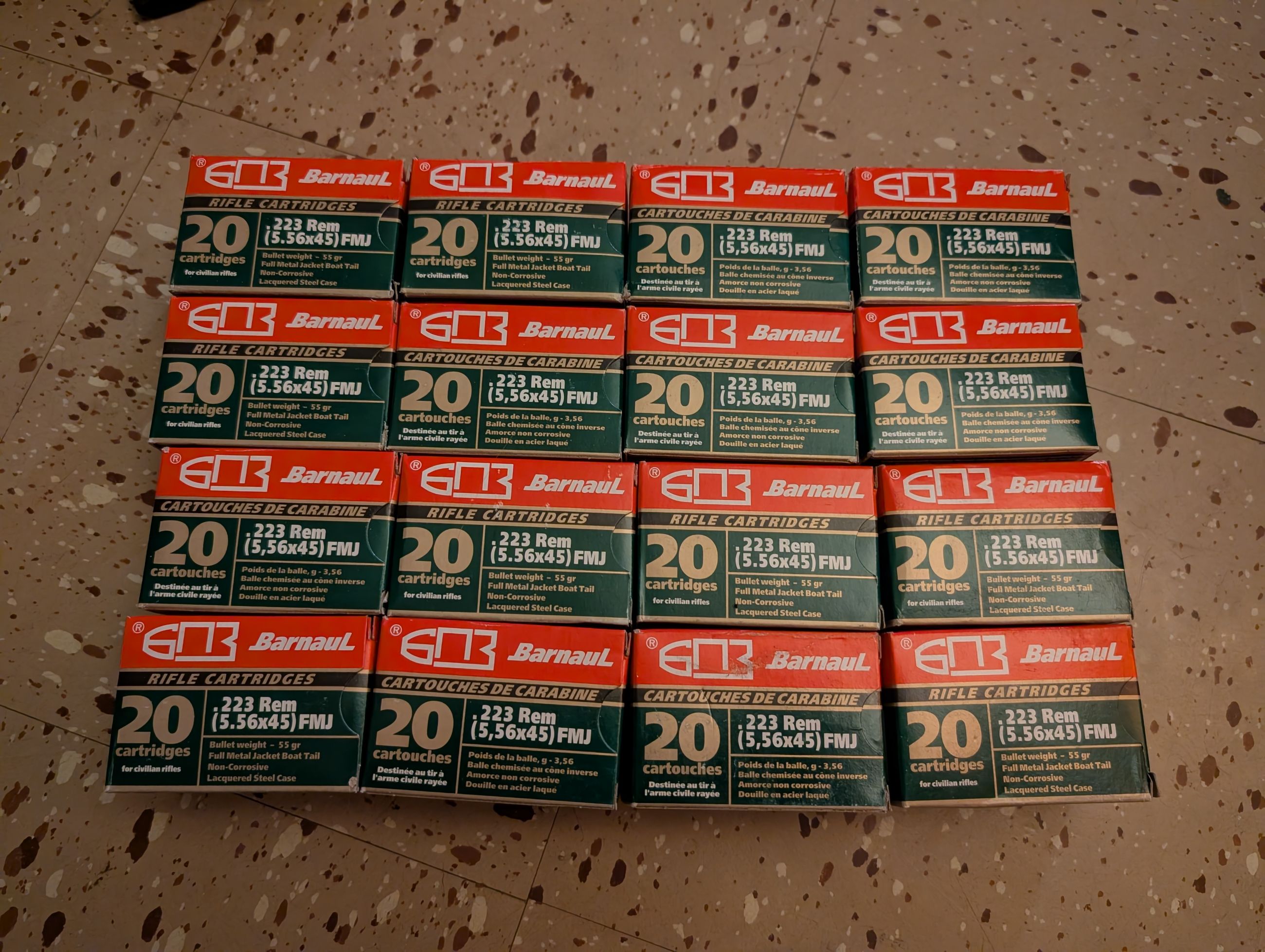 Photo of 320 Barnaul 223 Rem (5.356x45) FMJ Ammo