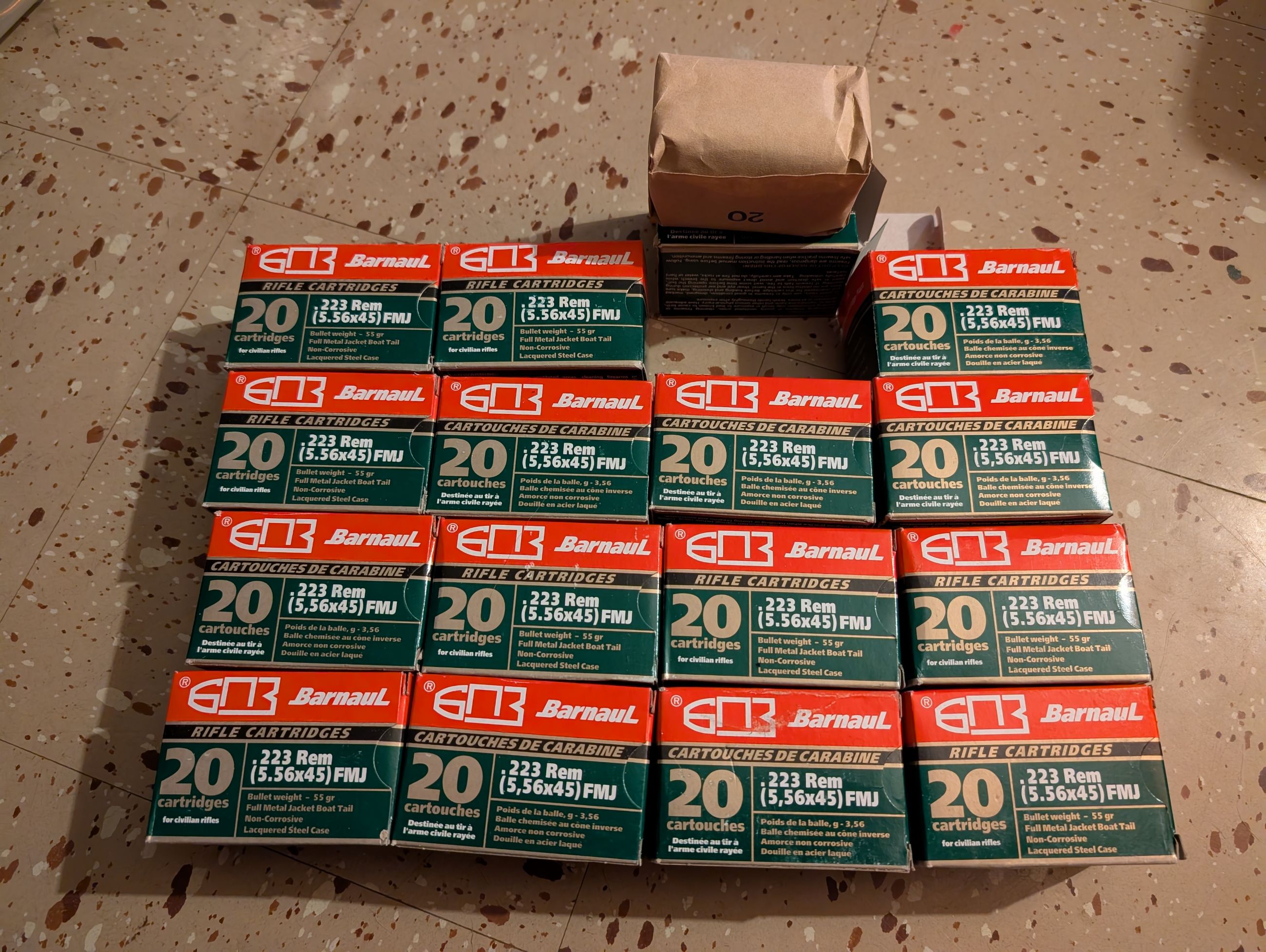 Photo of 320 Barnaul 223 Rem (5.356x45) FMJ Ammo